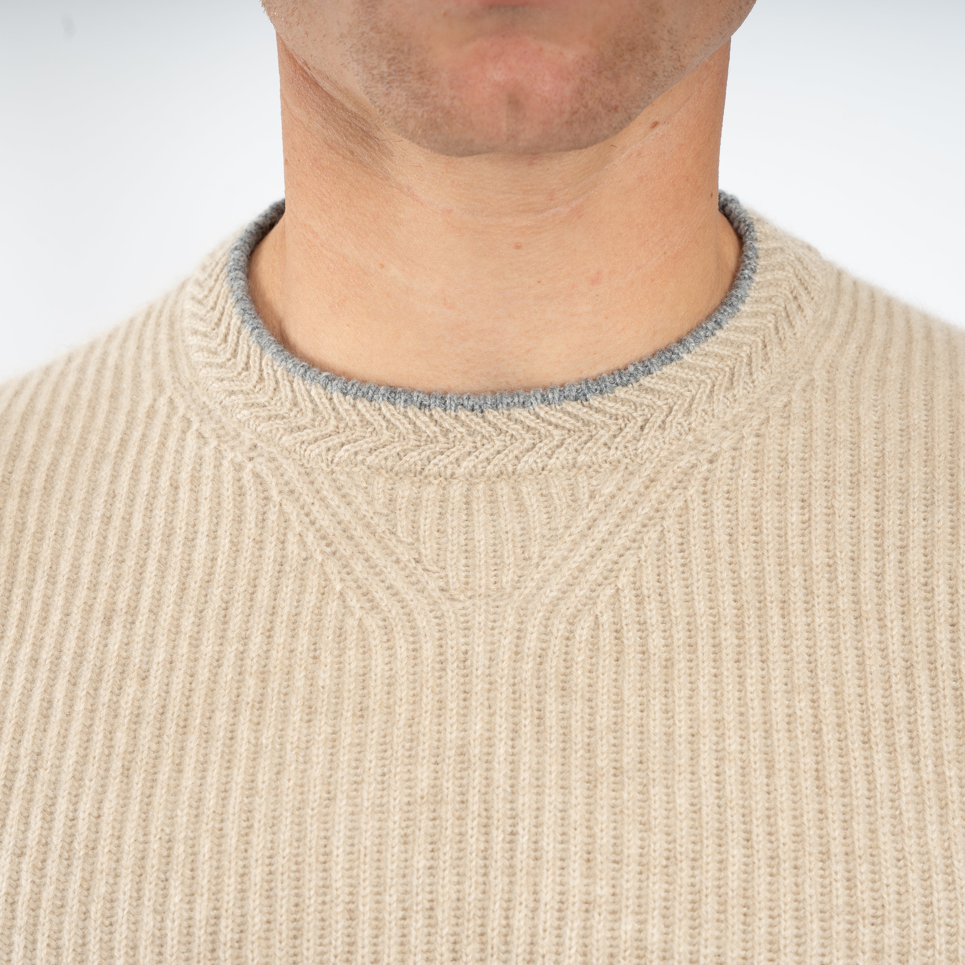 Fedeli Gebreide Kasjmier Trui Beige | Argentina Vic
