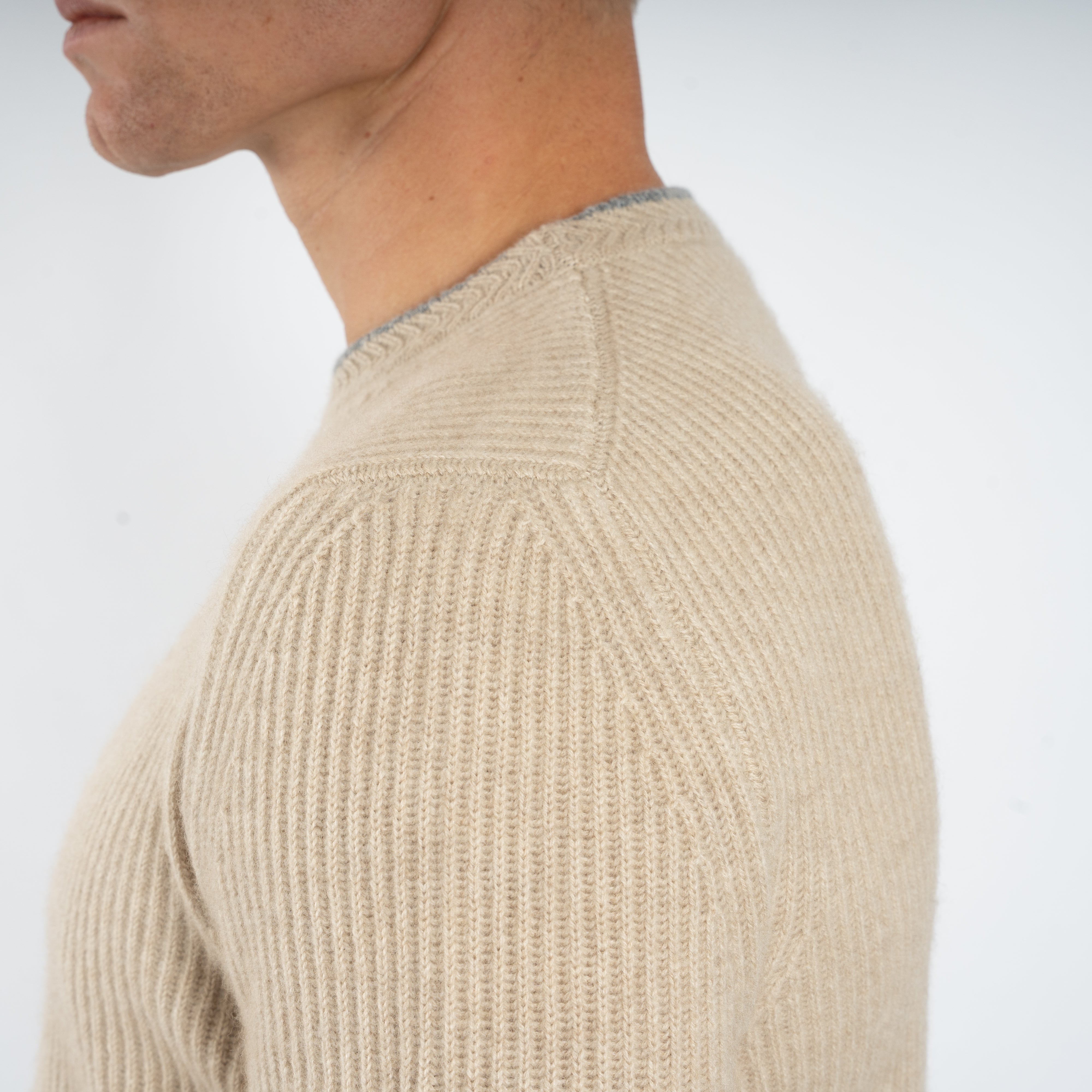 Fedeli Gebreide Kasjmier Trui Beige | Argentina Vic