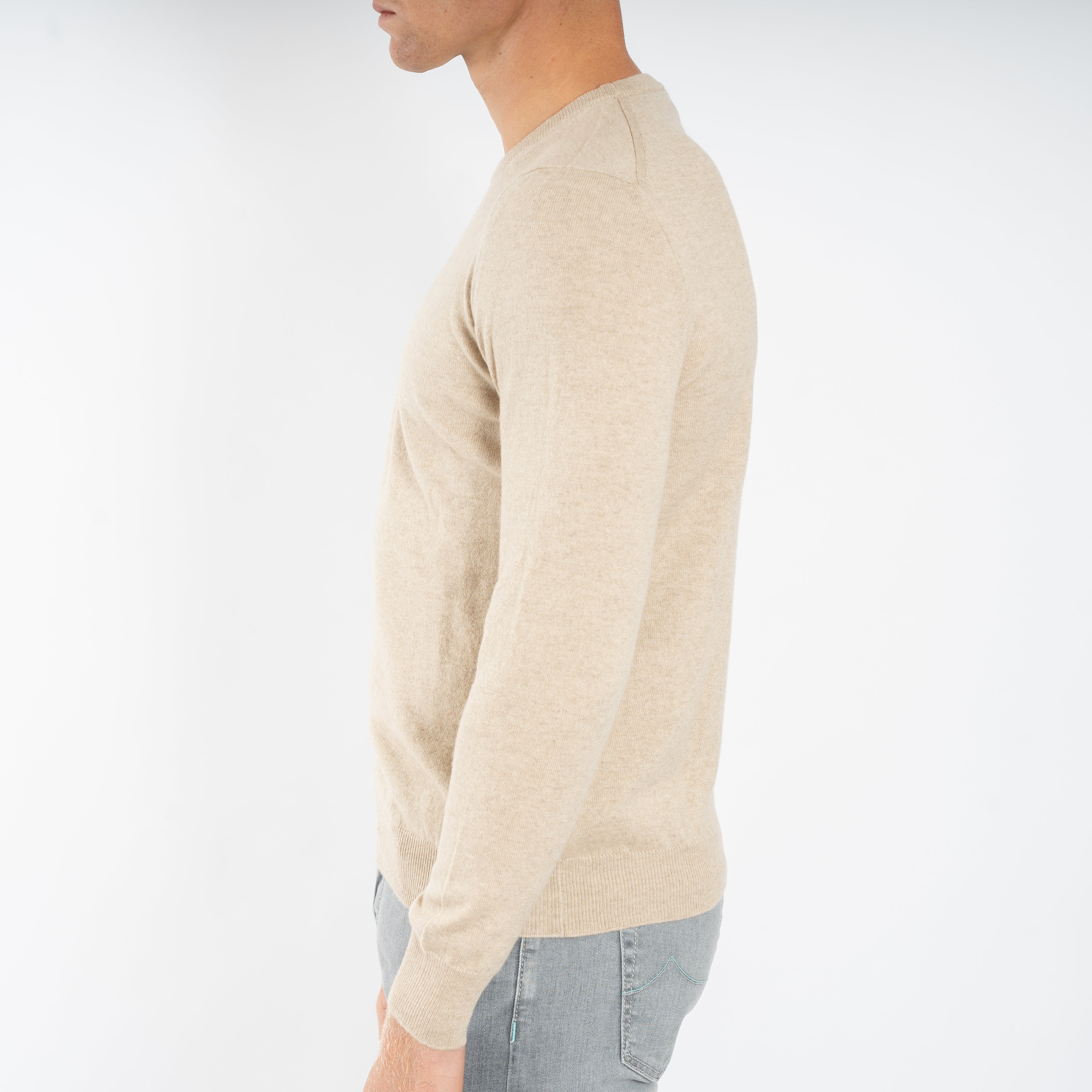 Fedeli Gebreide Trui Ronde Hals Beige | Argentina