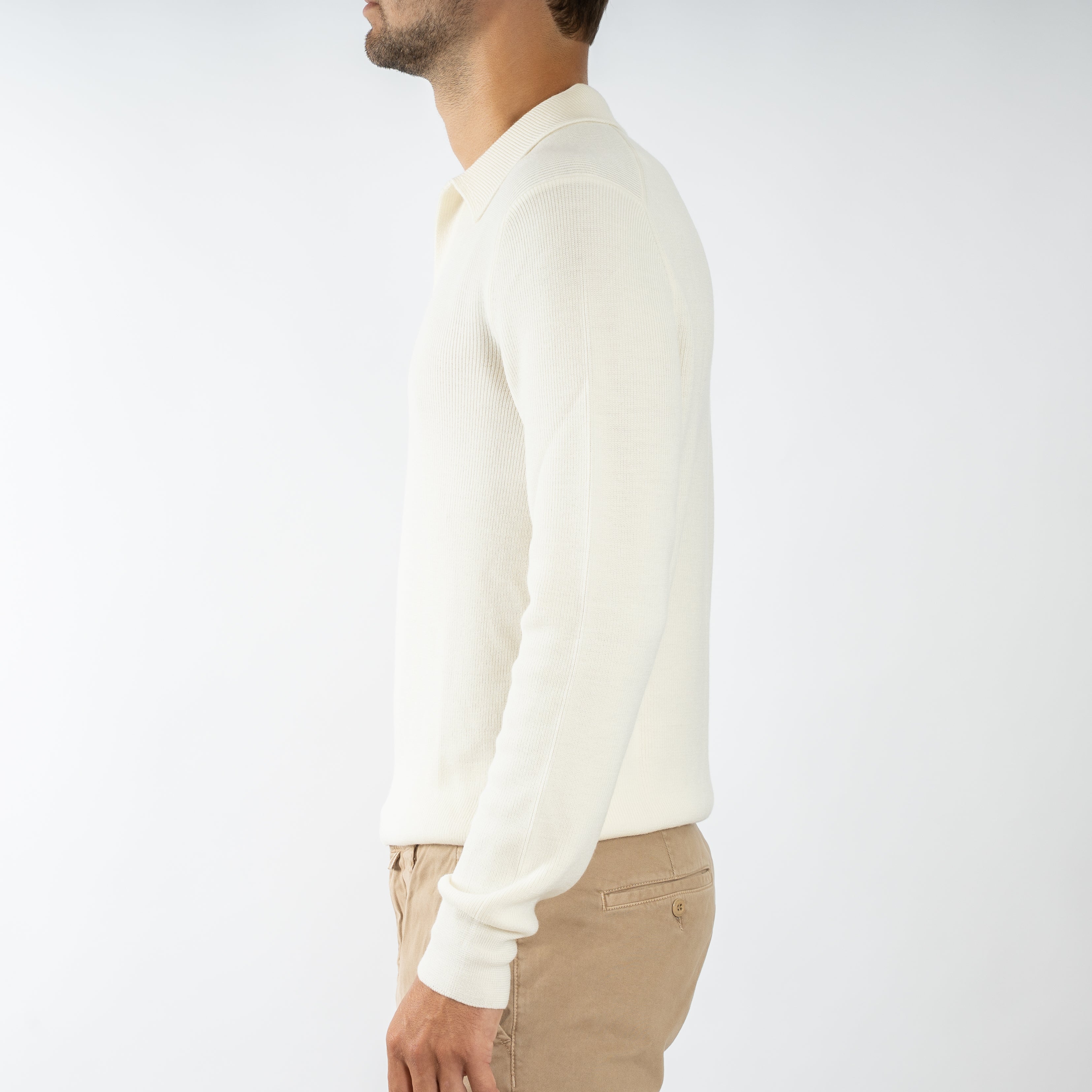 Gran Sasso Gebreide Trui Polokraag Creme | Extrafine Merino