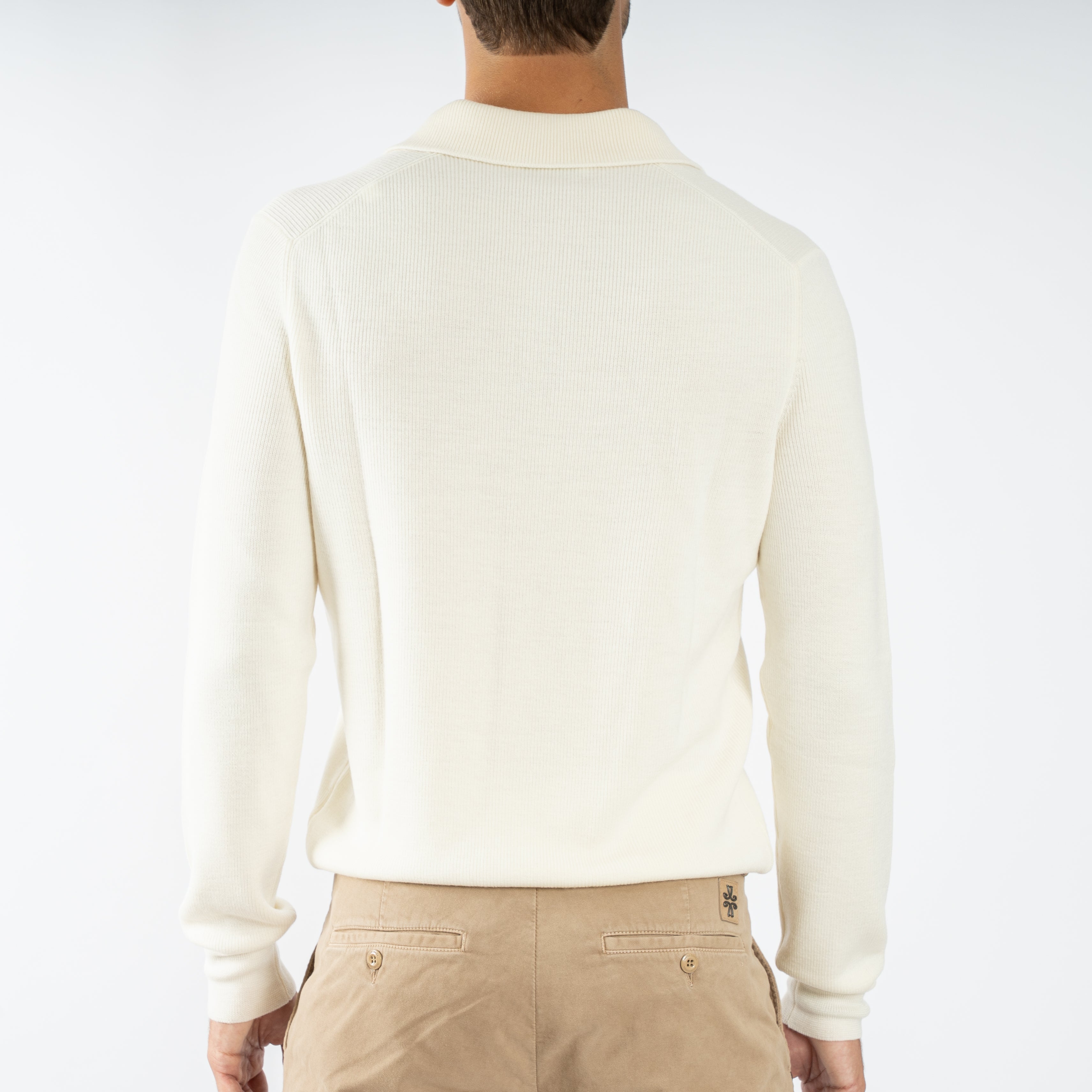 Gran Sasso Gebreide Trui Polokraag Creme | Extrafine Merino