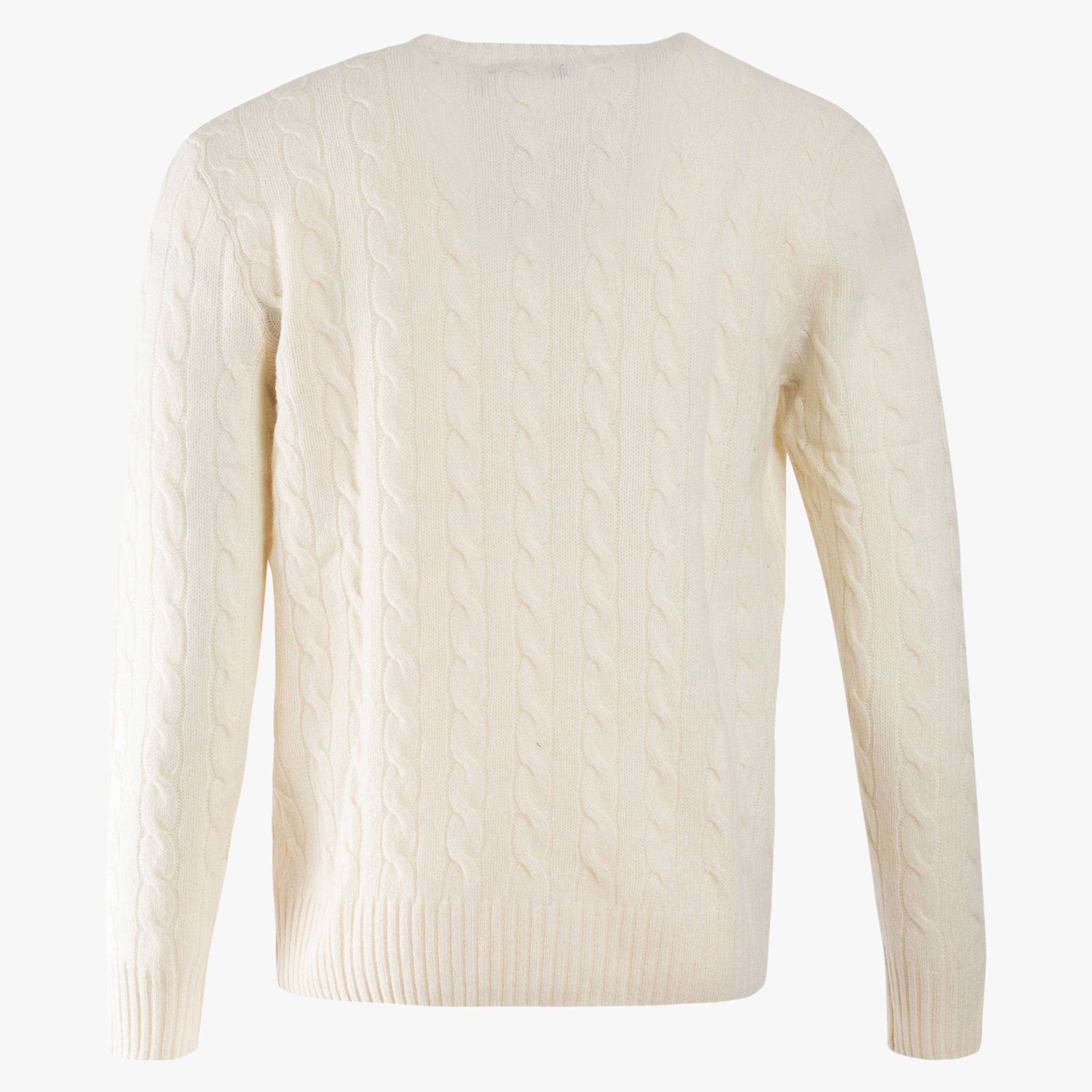 Ralph Lauren Gebreide Kabeltrui Crème | Wol-Cashmere