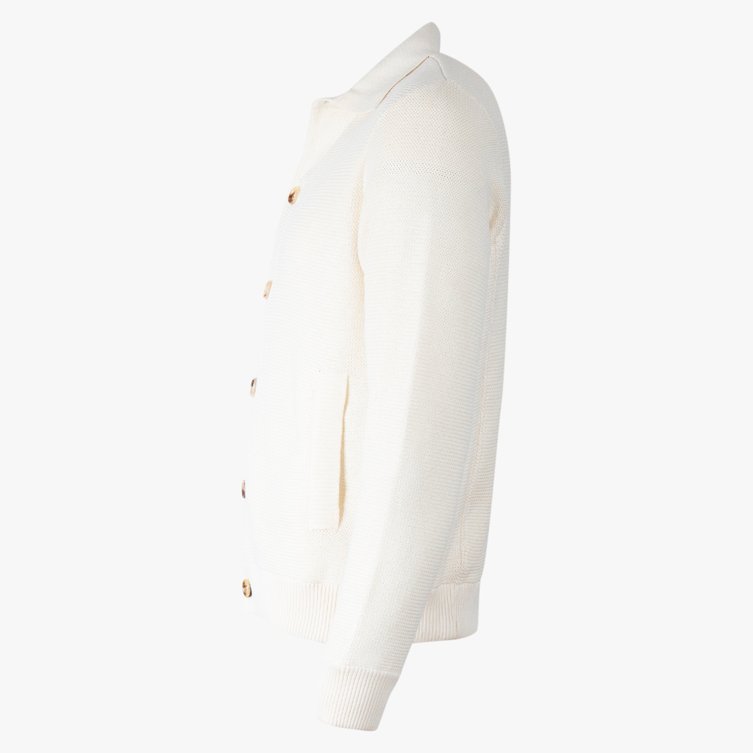 Maurizio Baldassari Knitted Overshirt Crème | Summer Stitch Blouson