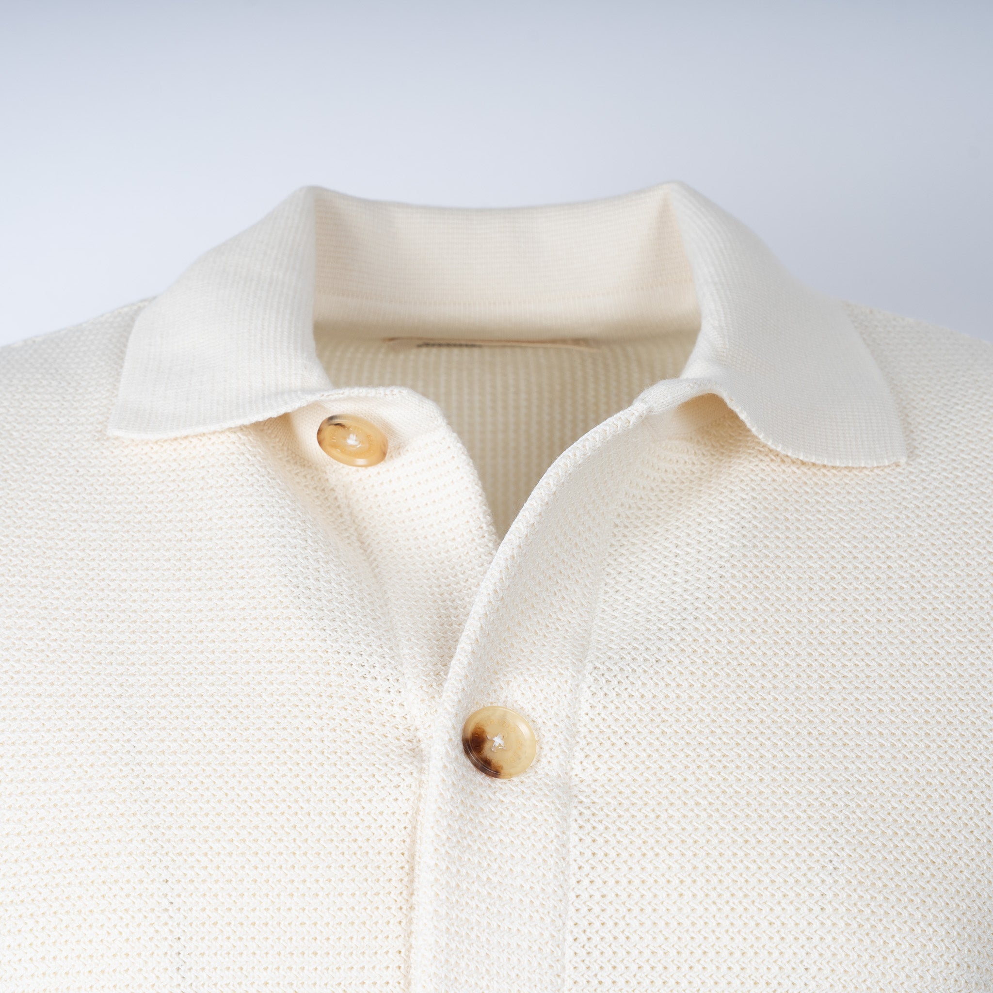 Maurizio Baldassari Knitted Overshirt Crème | Summer Stitch Blouson