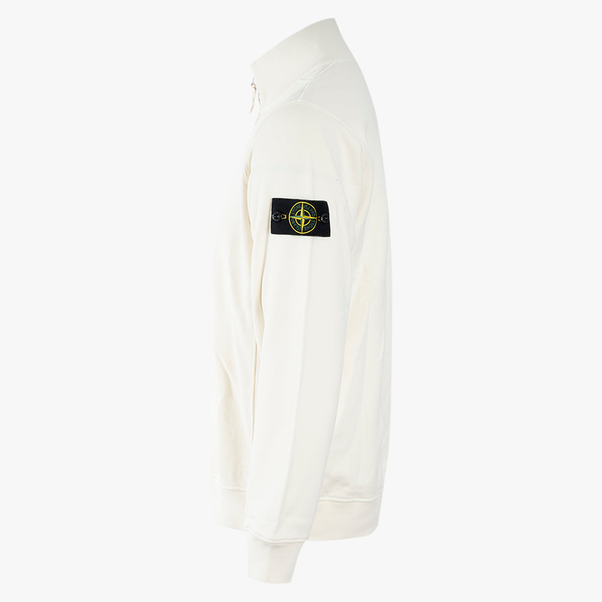 Stone Island Sweater met Rits Crème | Brushed Cotton