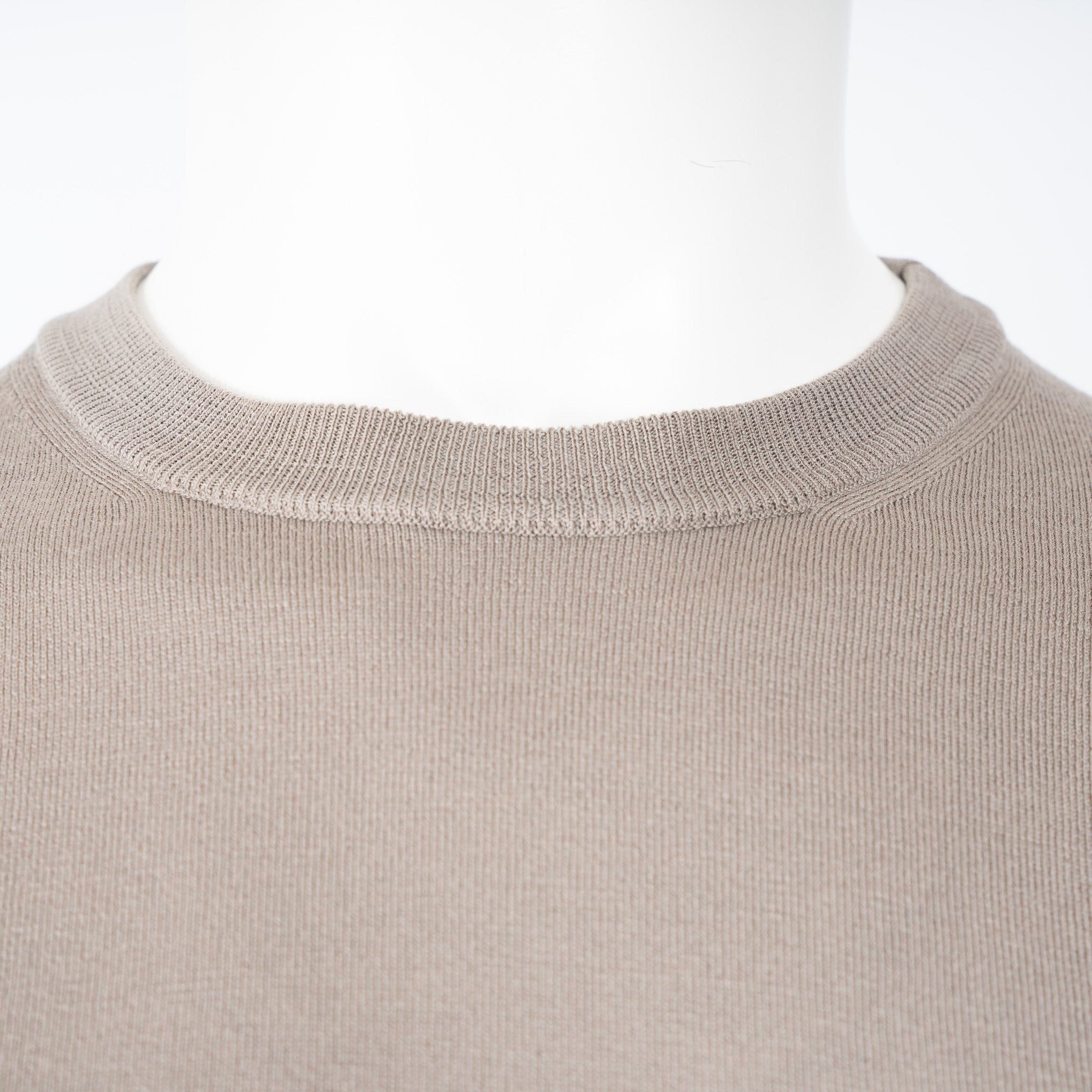 Zanone Gebreide ronde hals trui beige | Flexwool