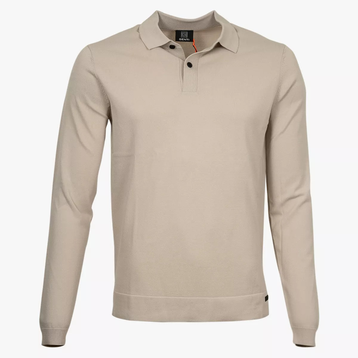 Genti Polo Lange Mouwen Beige | Cool Dry