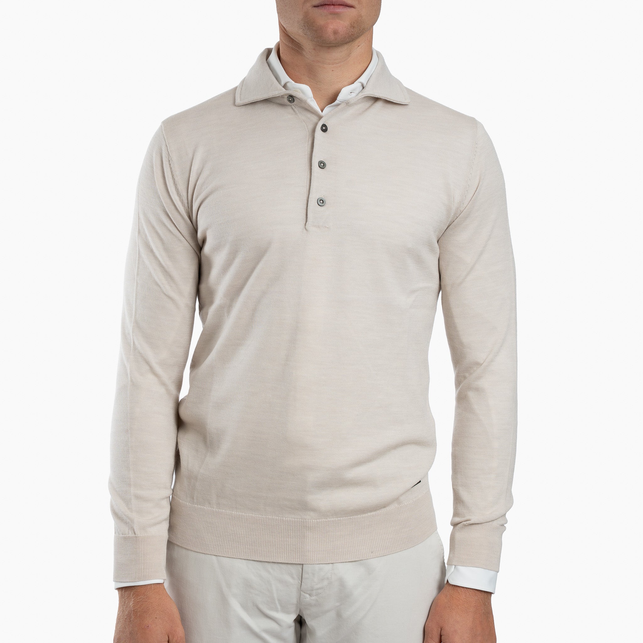 SEVEN DIALS Gebreide Poltrui Beige | Cooper