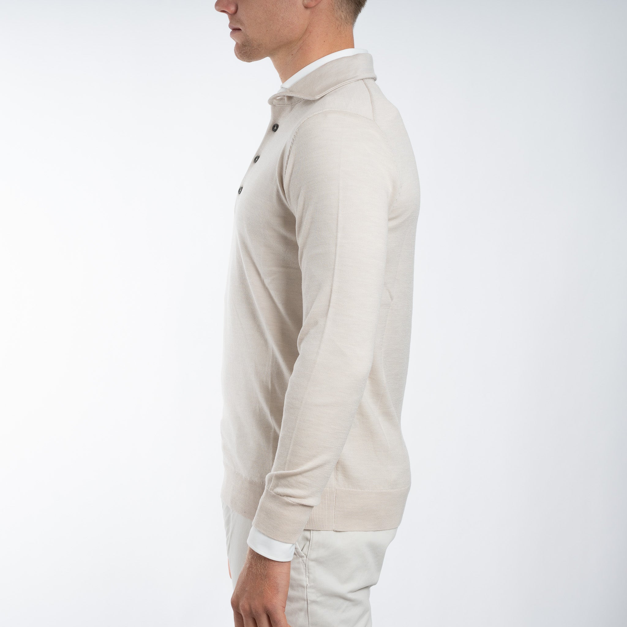 SEVEN DIALS Gebreide Poltrui Beige | Cooper