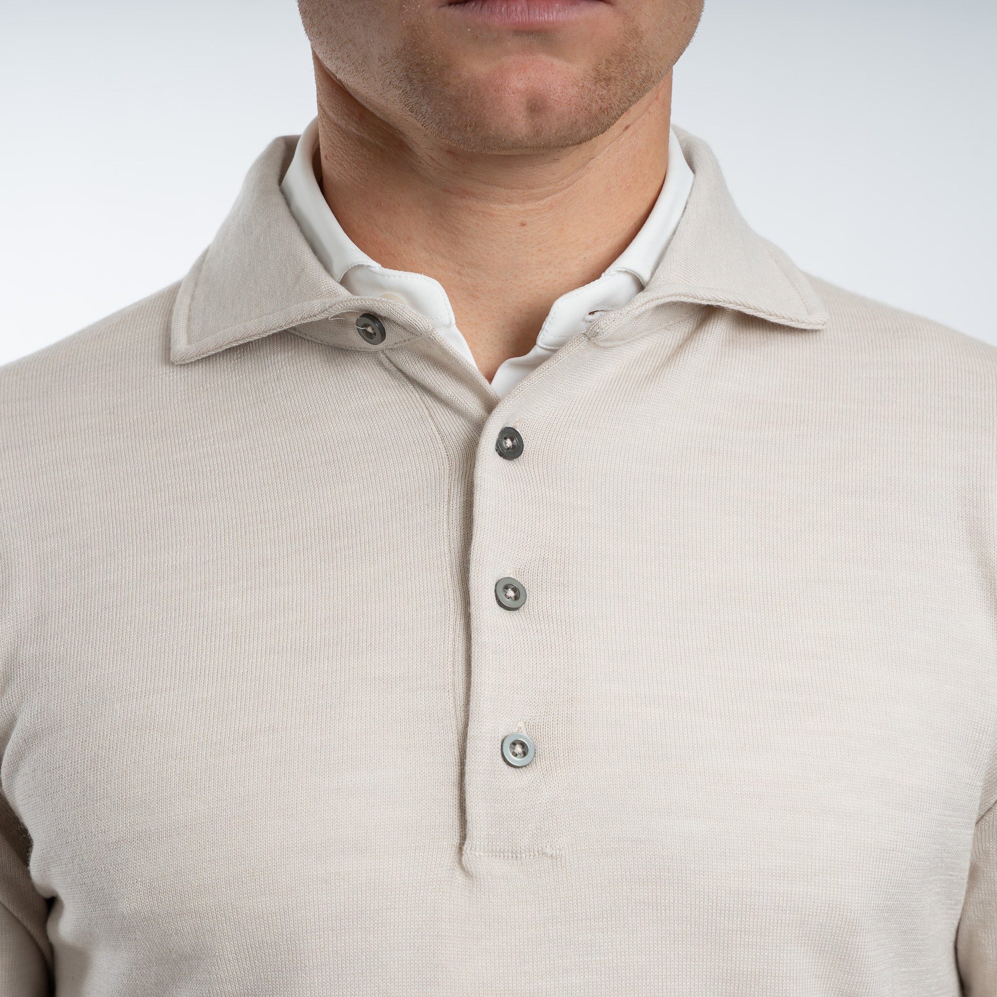 SEVEN DIALS Gebreide Poltrui Beige | Cooper
