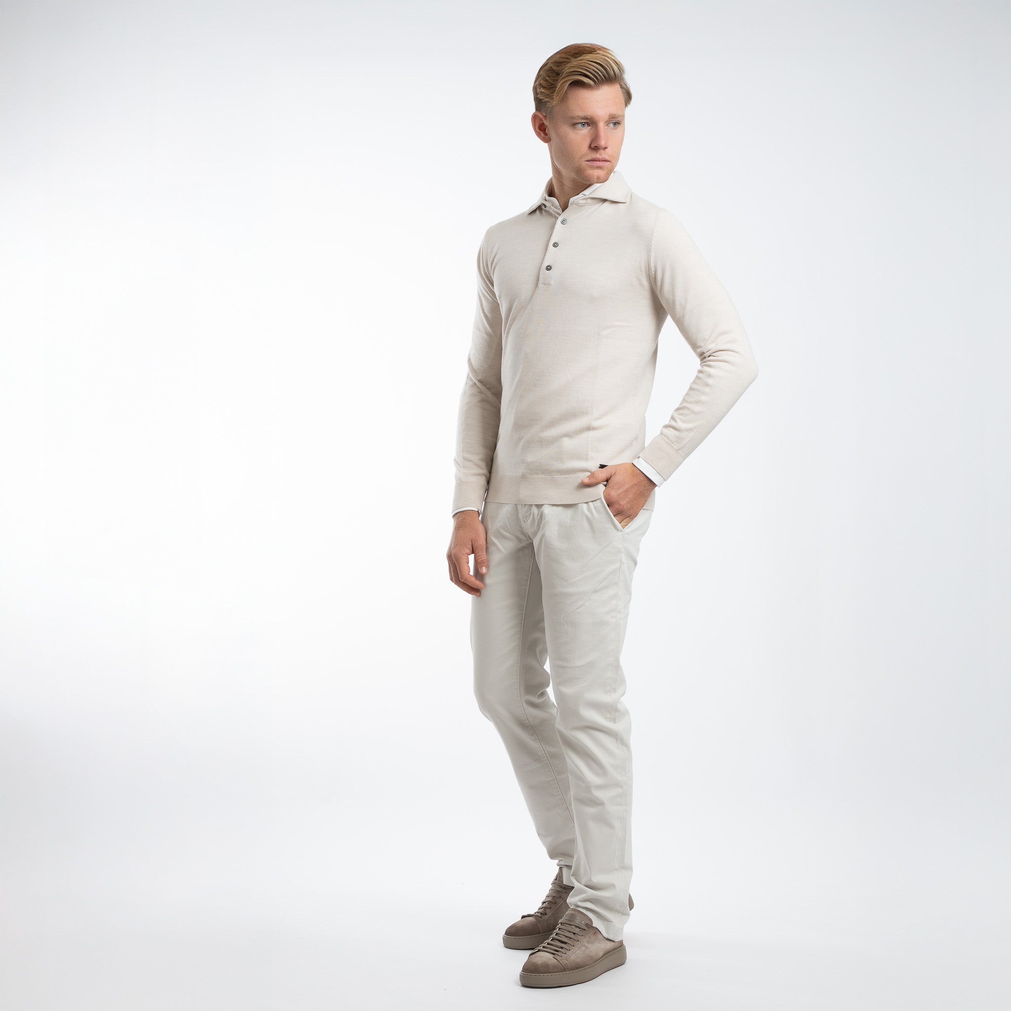 SEVEN DIALS Gebreide Poltrui Beige | Cooper