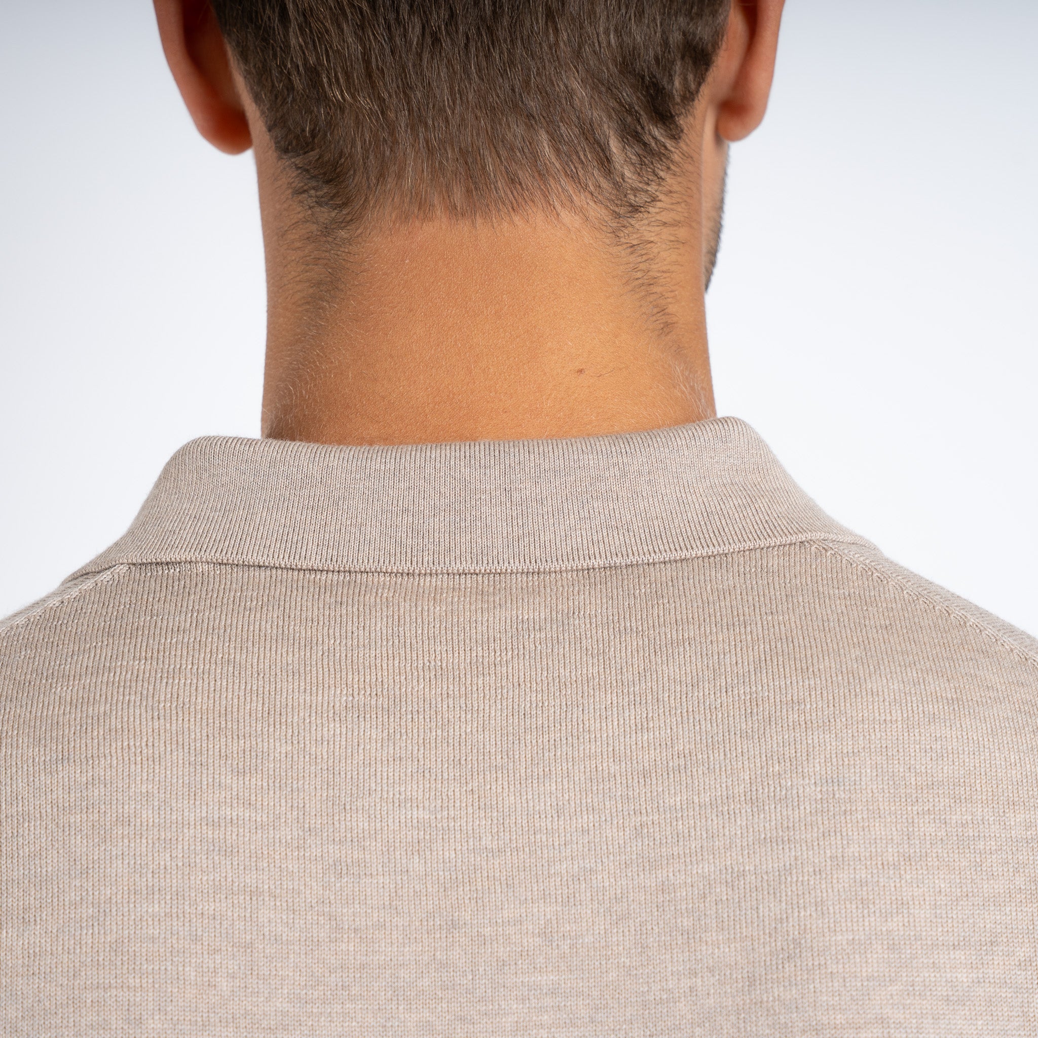 SEVEN DIALS Gebreide Buttonless Polotrui Zand | Wyot