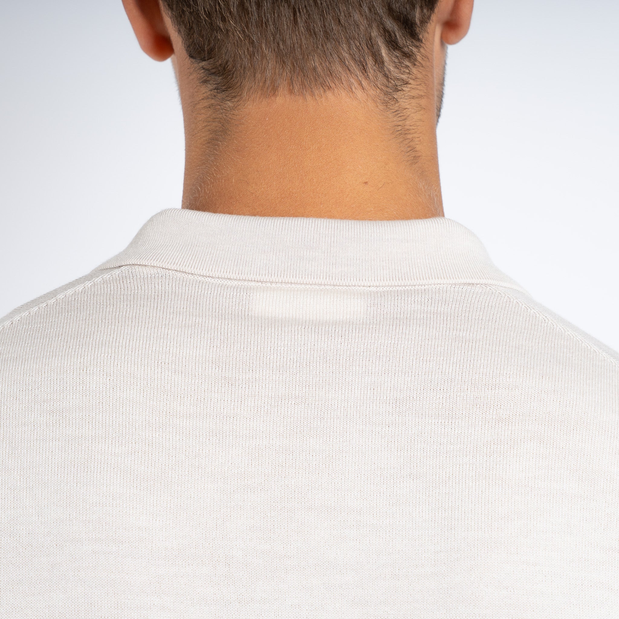 SEVEN DIALS Gebreide Buttonless Polotrui Beige | Wyot