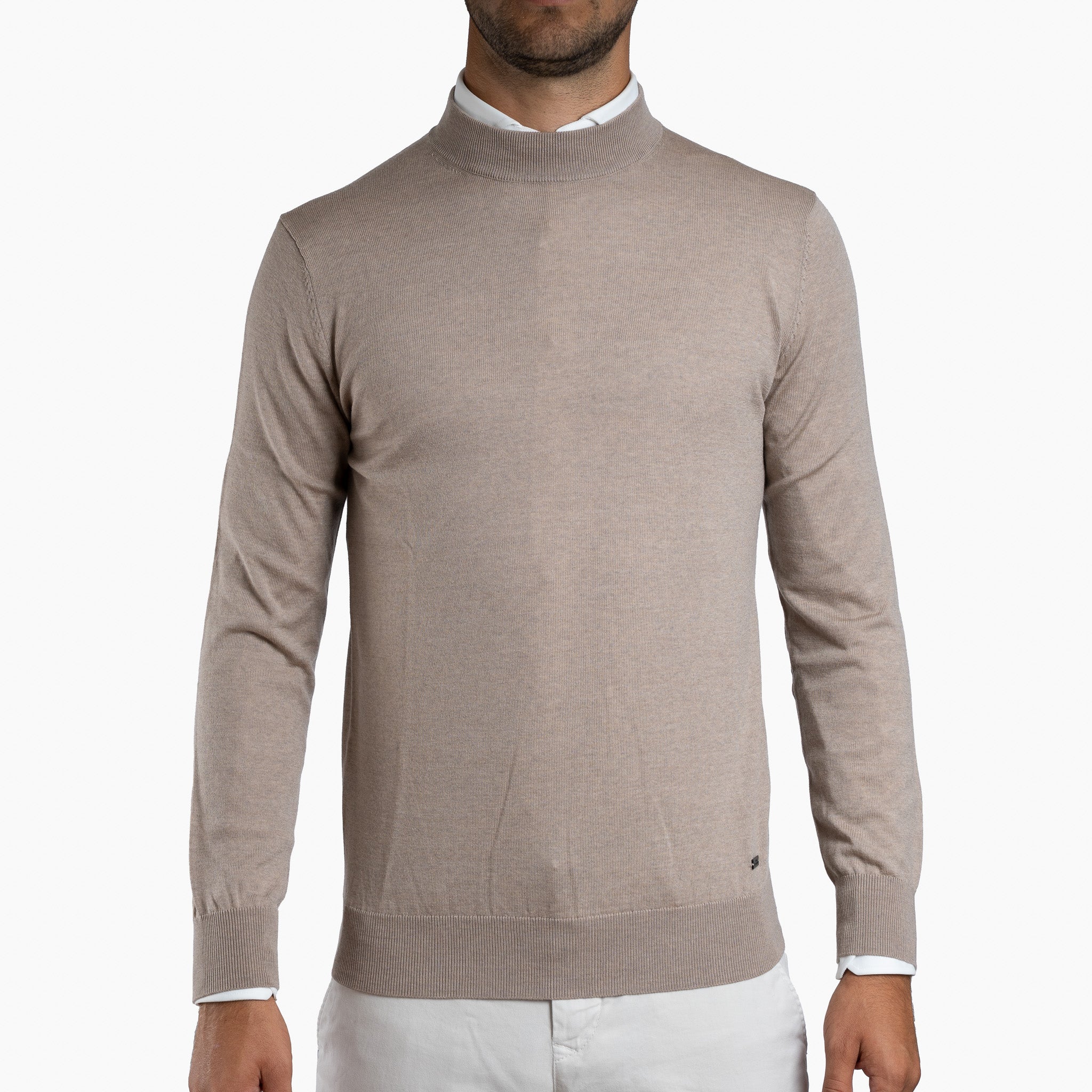 SEVEN DIALS Gebreide Turtleneck Trui Zand | Goy