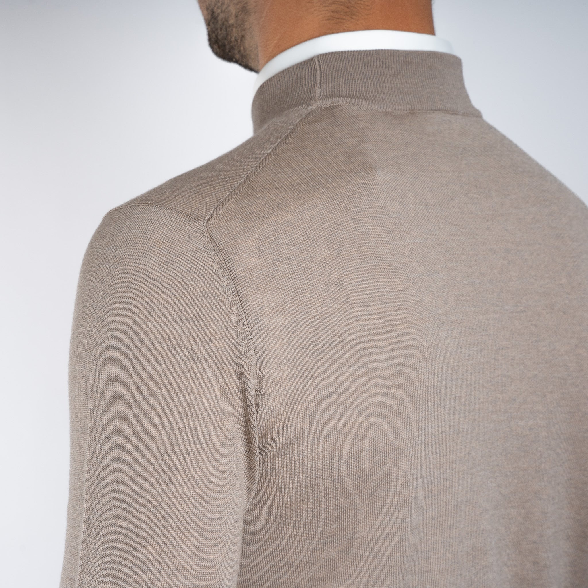 SEVEN DIALS Gebreide Turtleneck Trui Zand | Goy