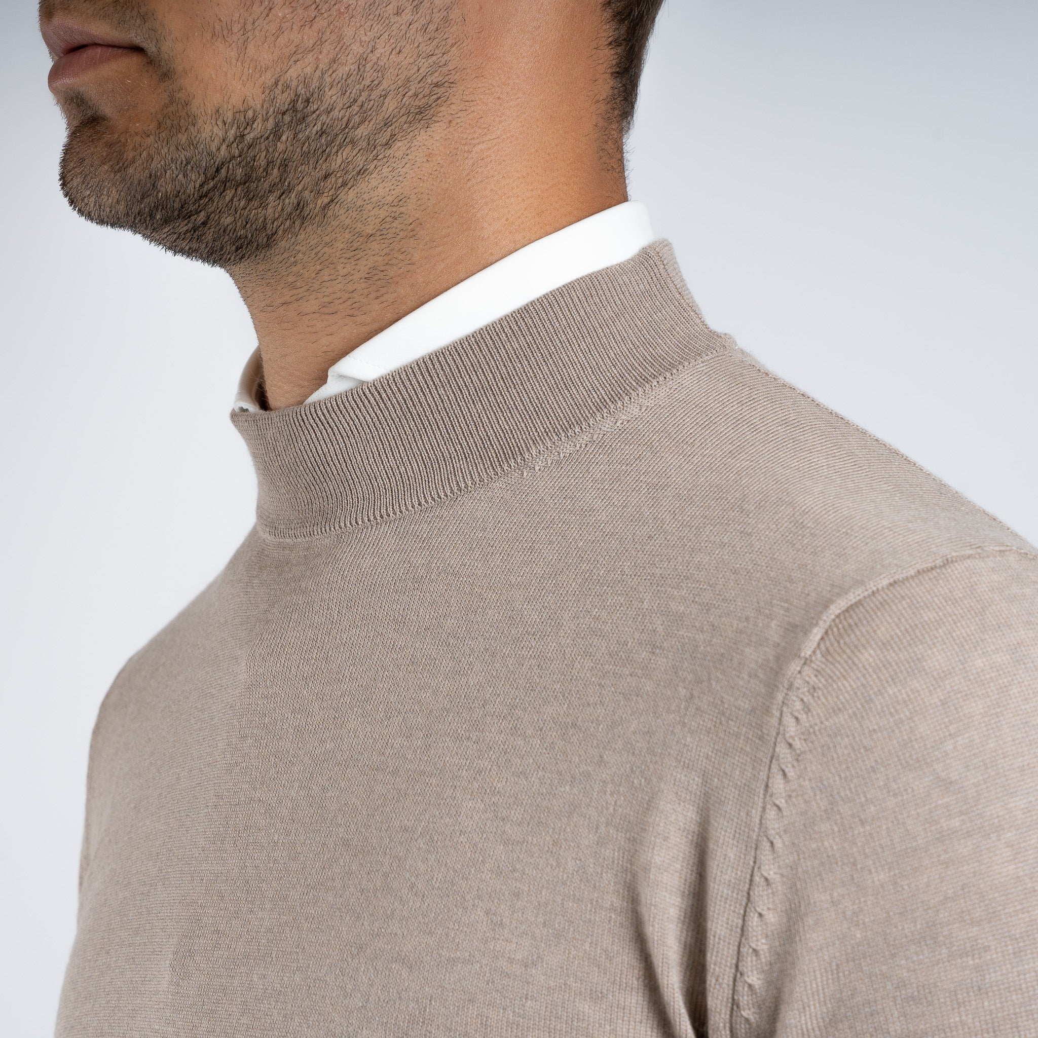SEVEN DIALS Gebreide Turtleneck Trui Zand | Goy