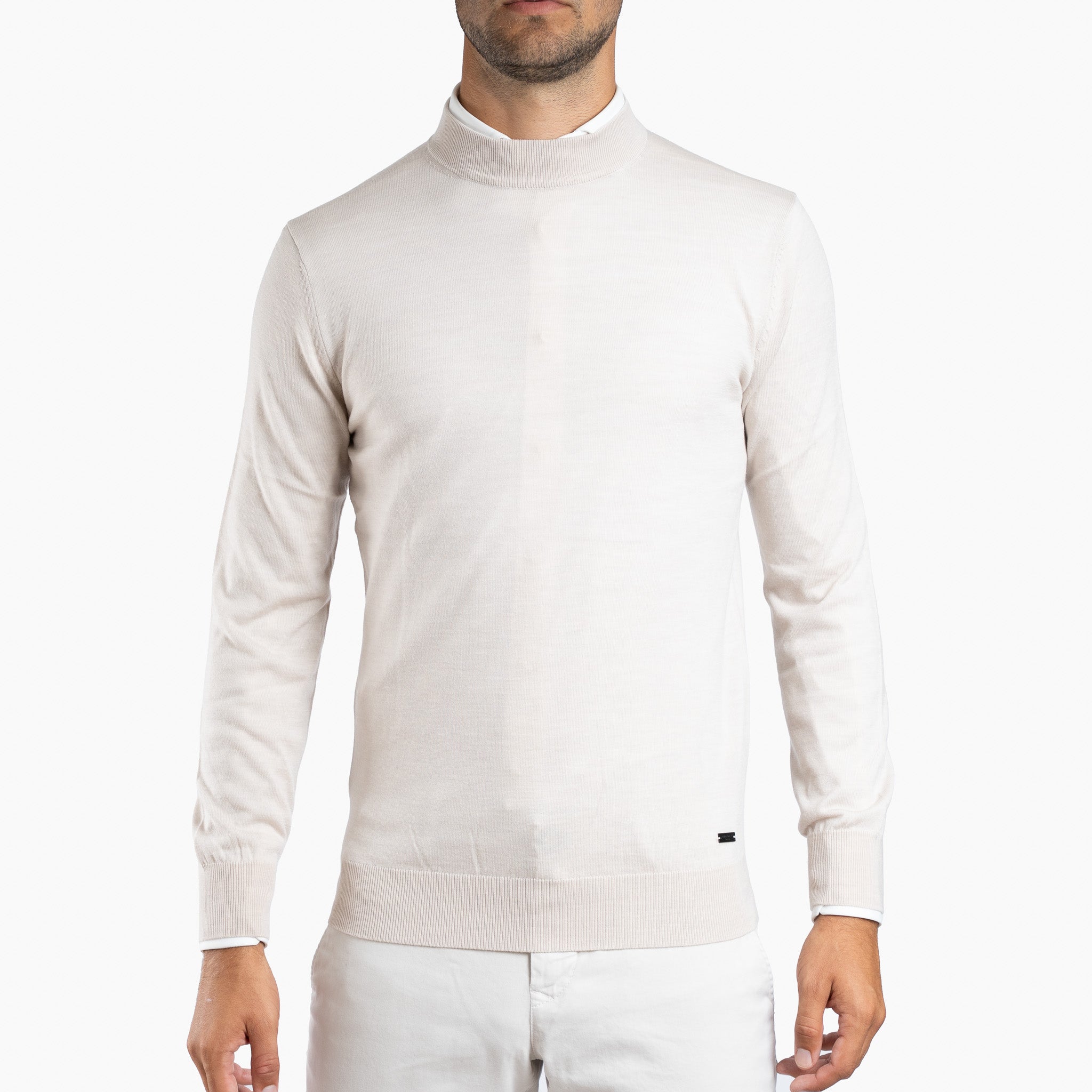 SEVEN DIALS Gebreide Turtleneck Trui Beige | Goy