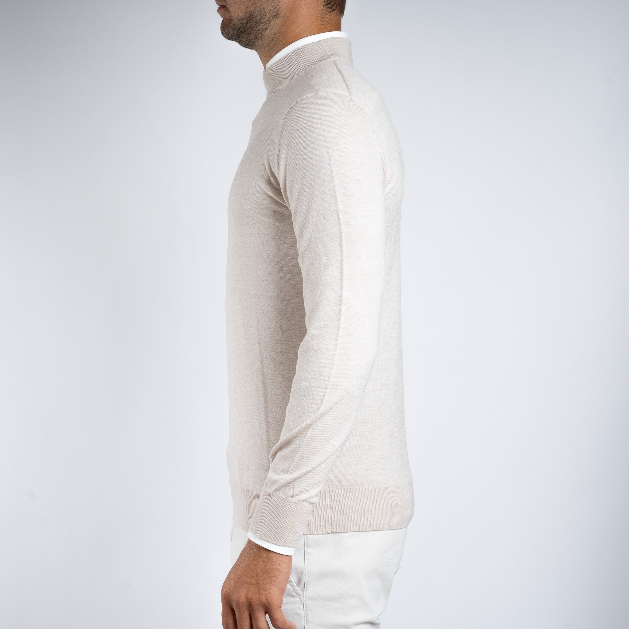 SEVEN DIALS Gebreide Turtleneck Trui Beige | Goy