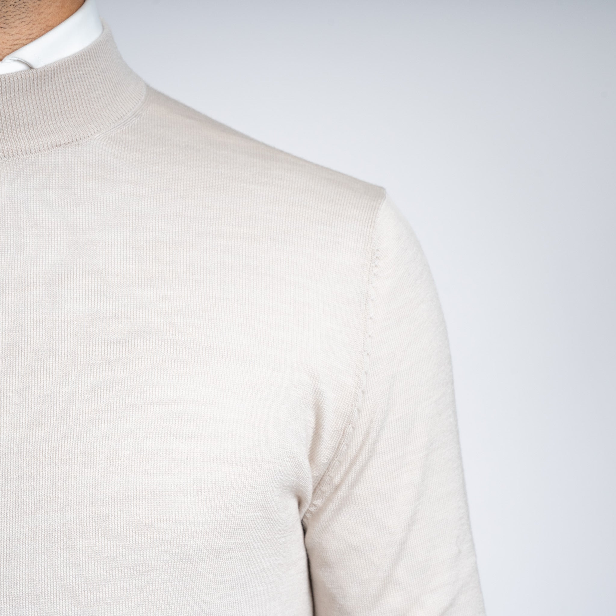SEVEN DIALS Gebreide Turtleneck Trui Beige | Goy