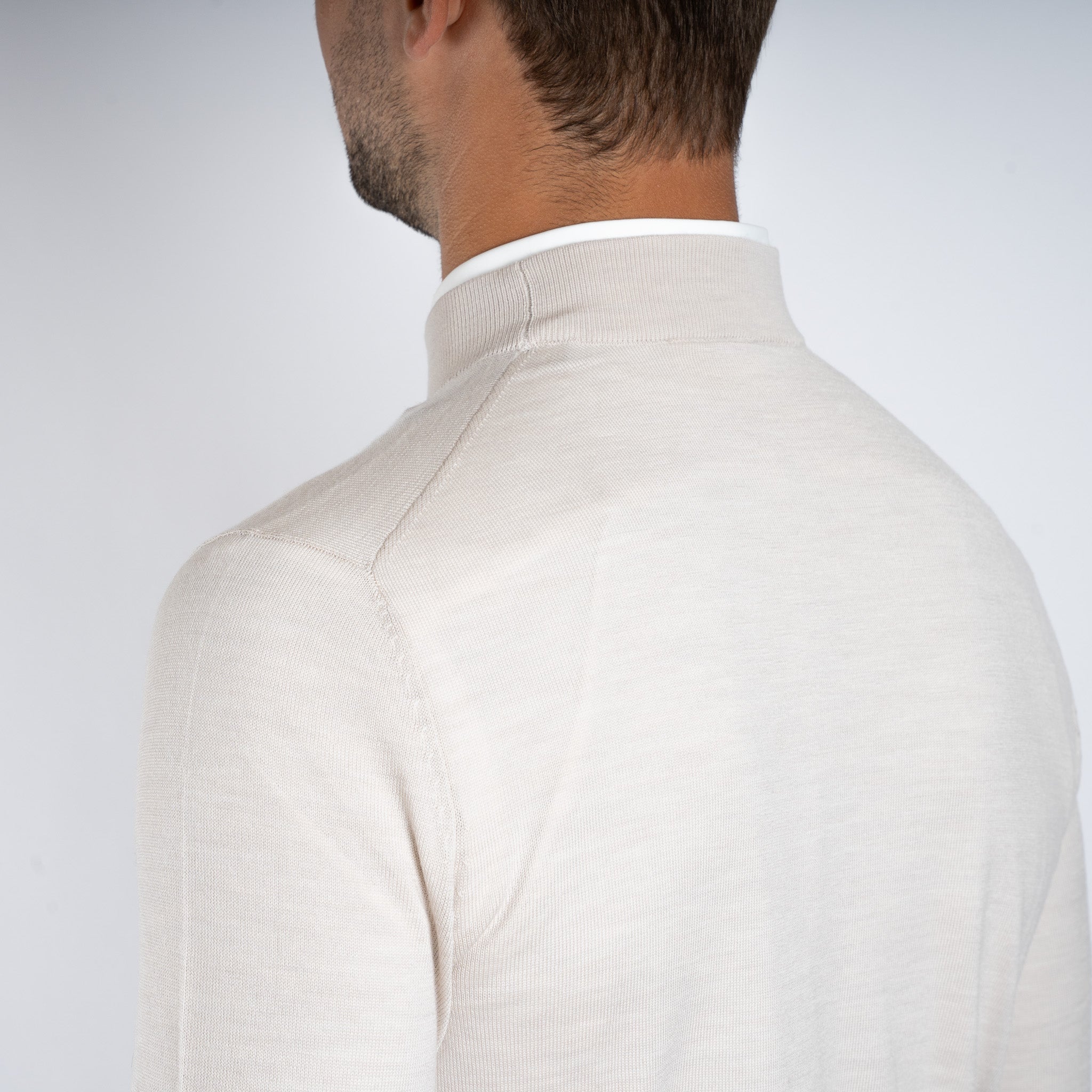SEVEN DIALS Gebreide Turtleneck Trui Beige | Goy