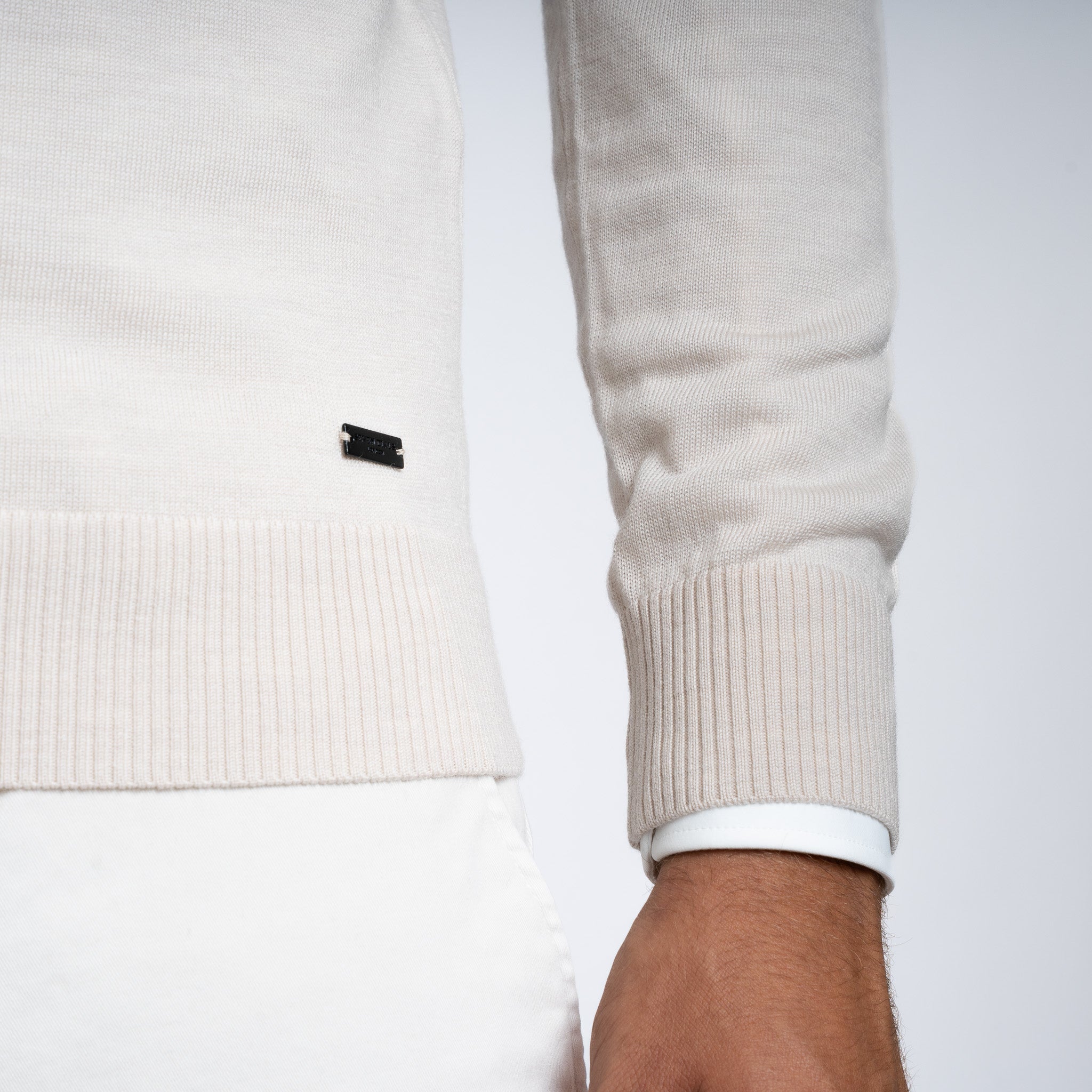 SEVEN DIALS Gebreide Trui met Rits Beige | Saul