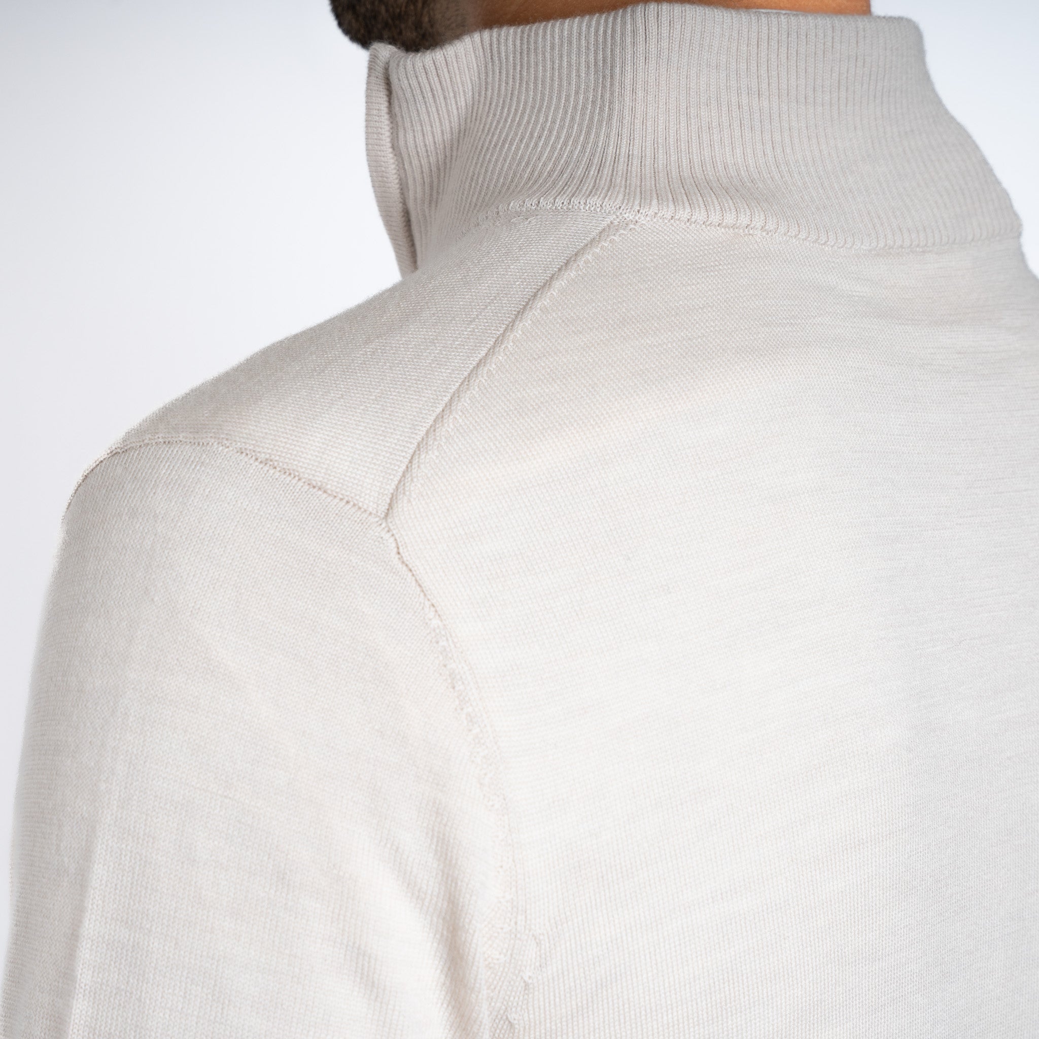 SEVEN DIALS Gebreide Trui met Rits Beige | Saul