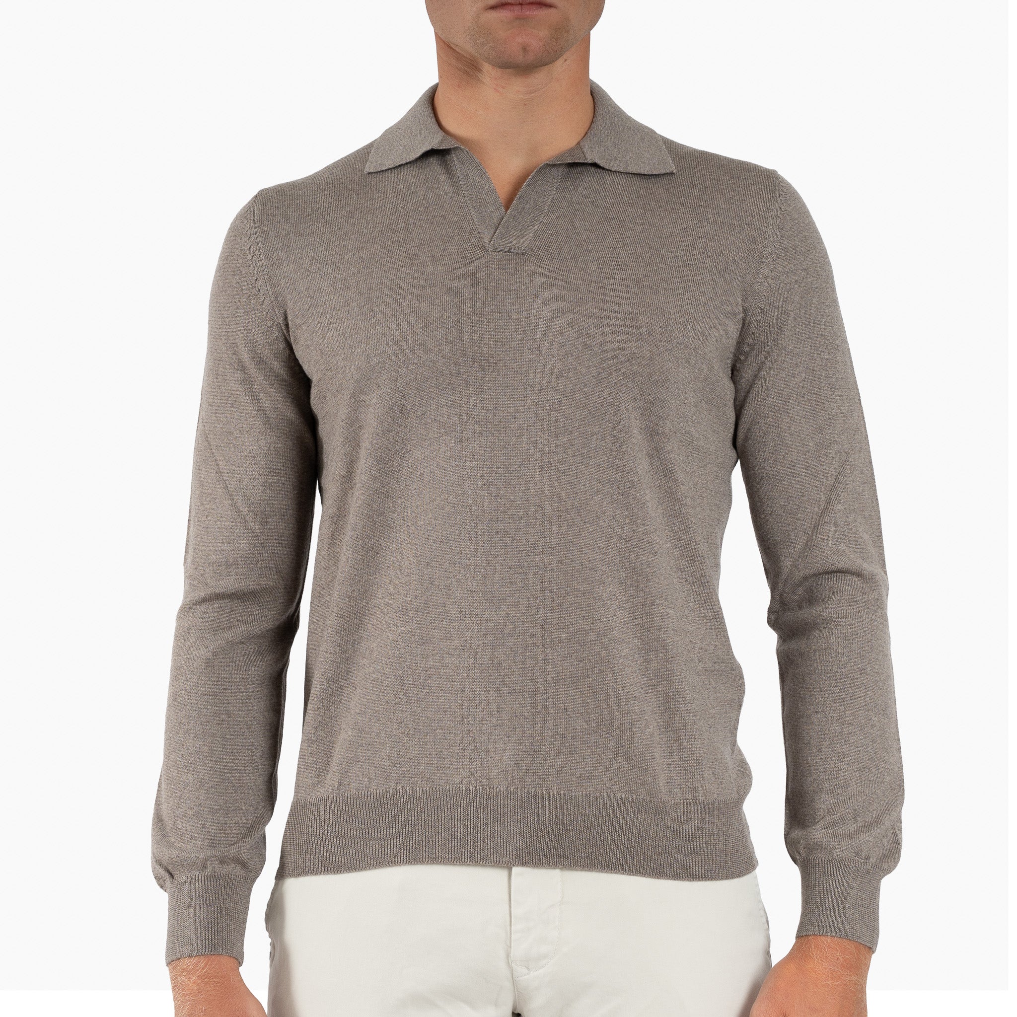 Gran Sasso Gebreide Trui met Polokraag Beige | Athleisure
