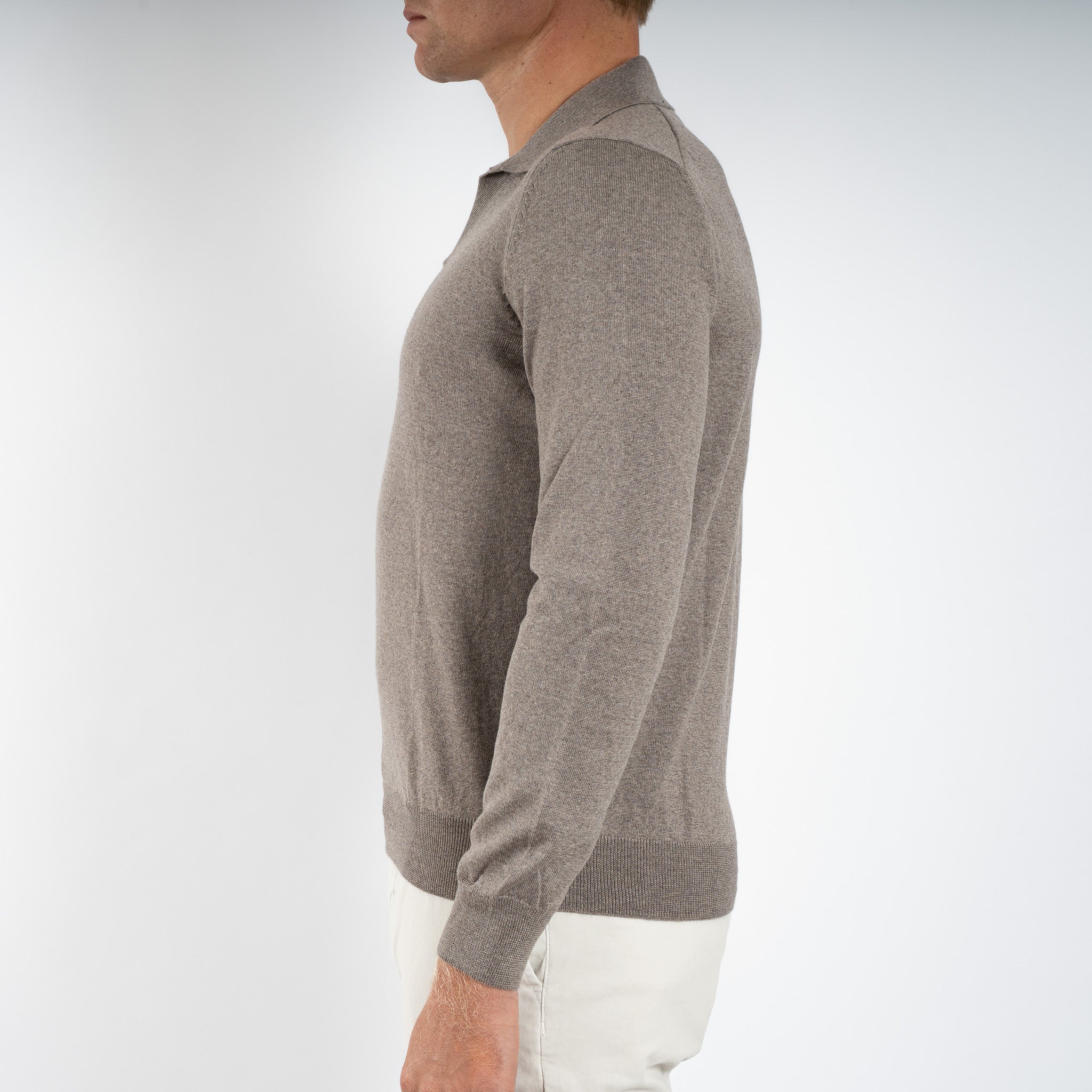 Gran Sasso Gebreide Trui met Polokraag Beige | Athleisure