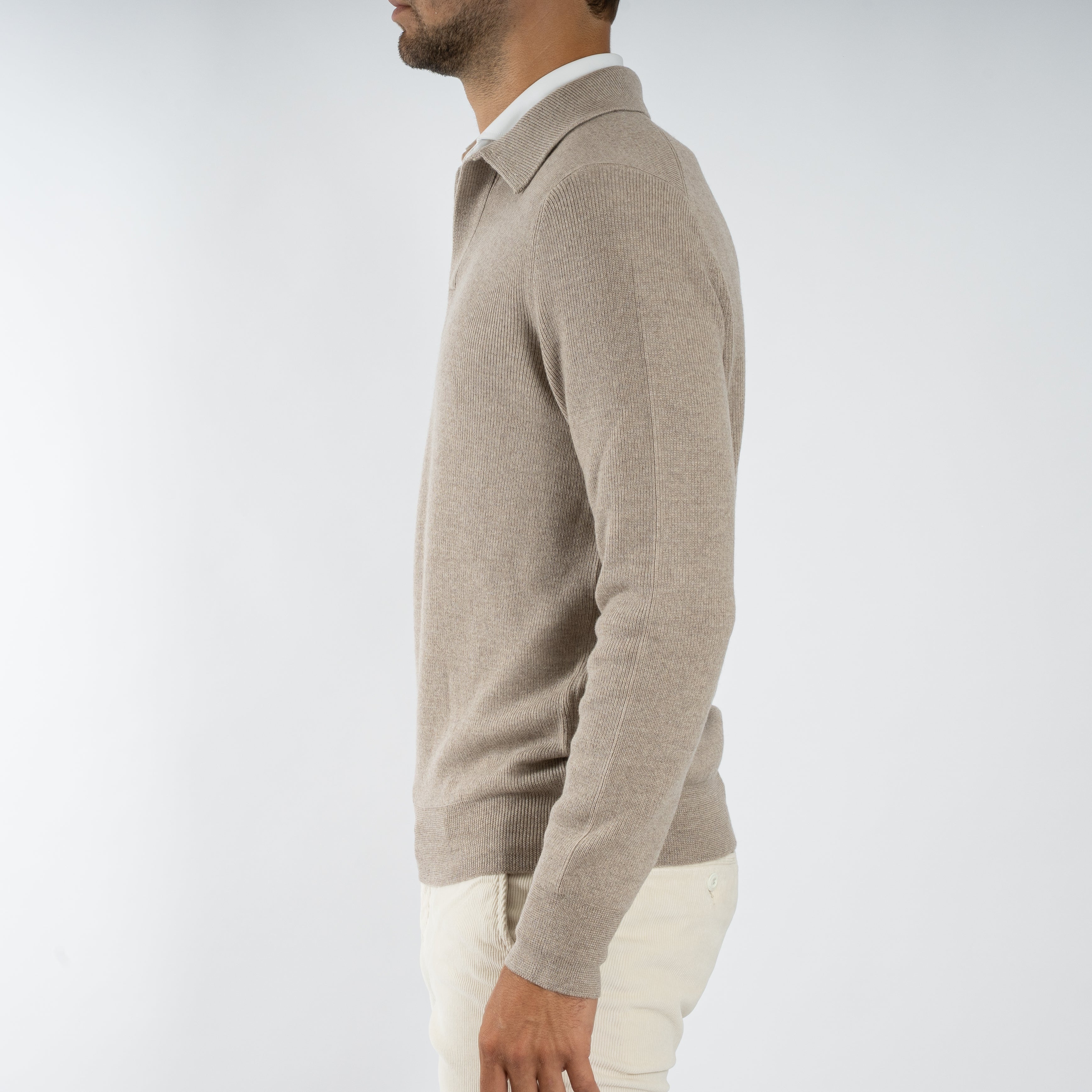 Gran Sasso Gebreide Trui Polokraag Beige | Extrafine Merino