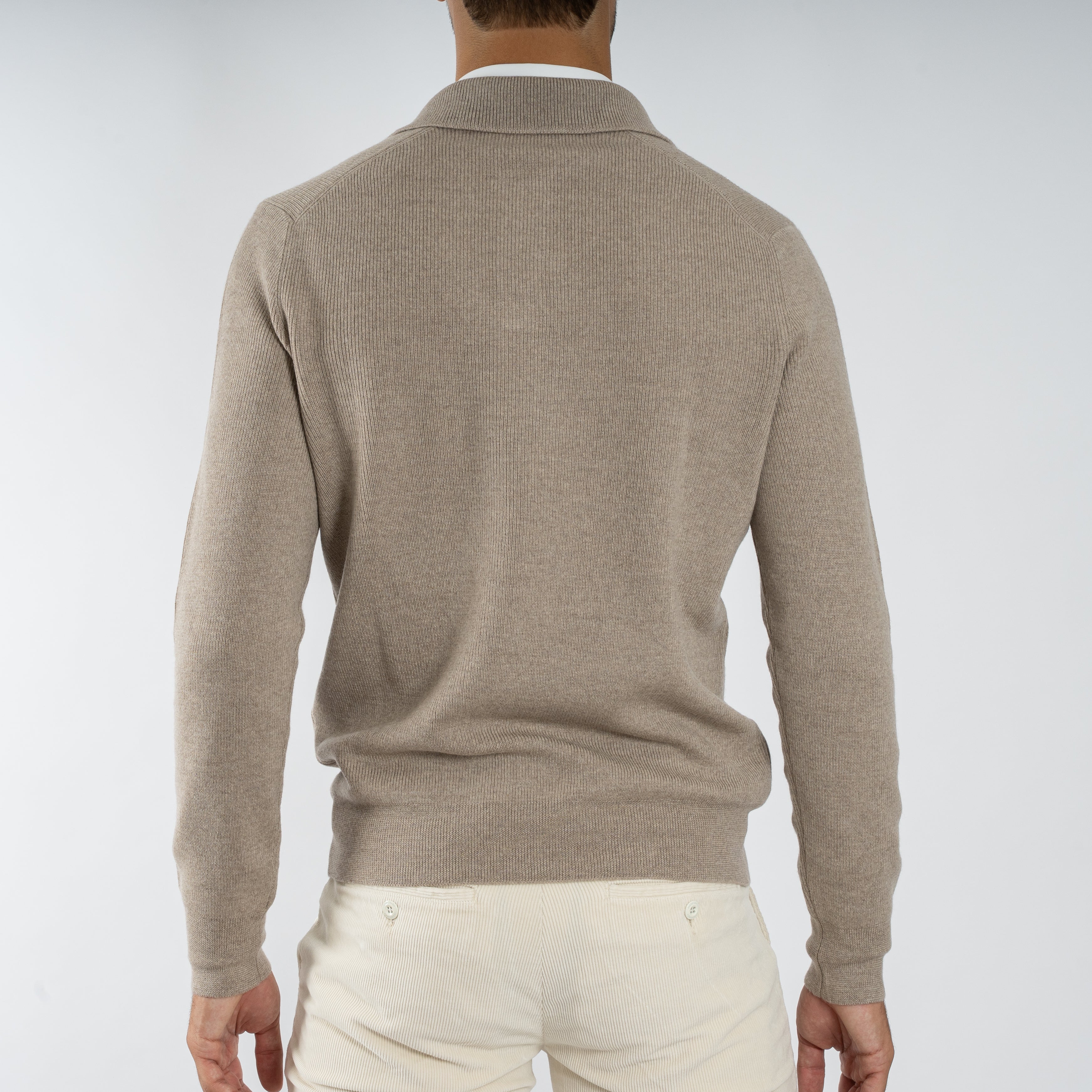 Gran Sasso Gebreide Trui Polokraag Beige | Extrafine Merino