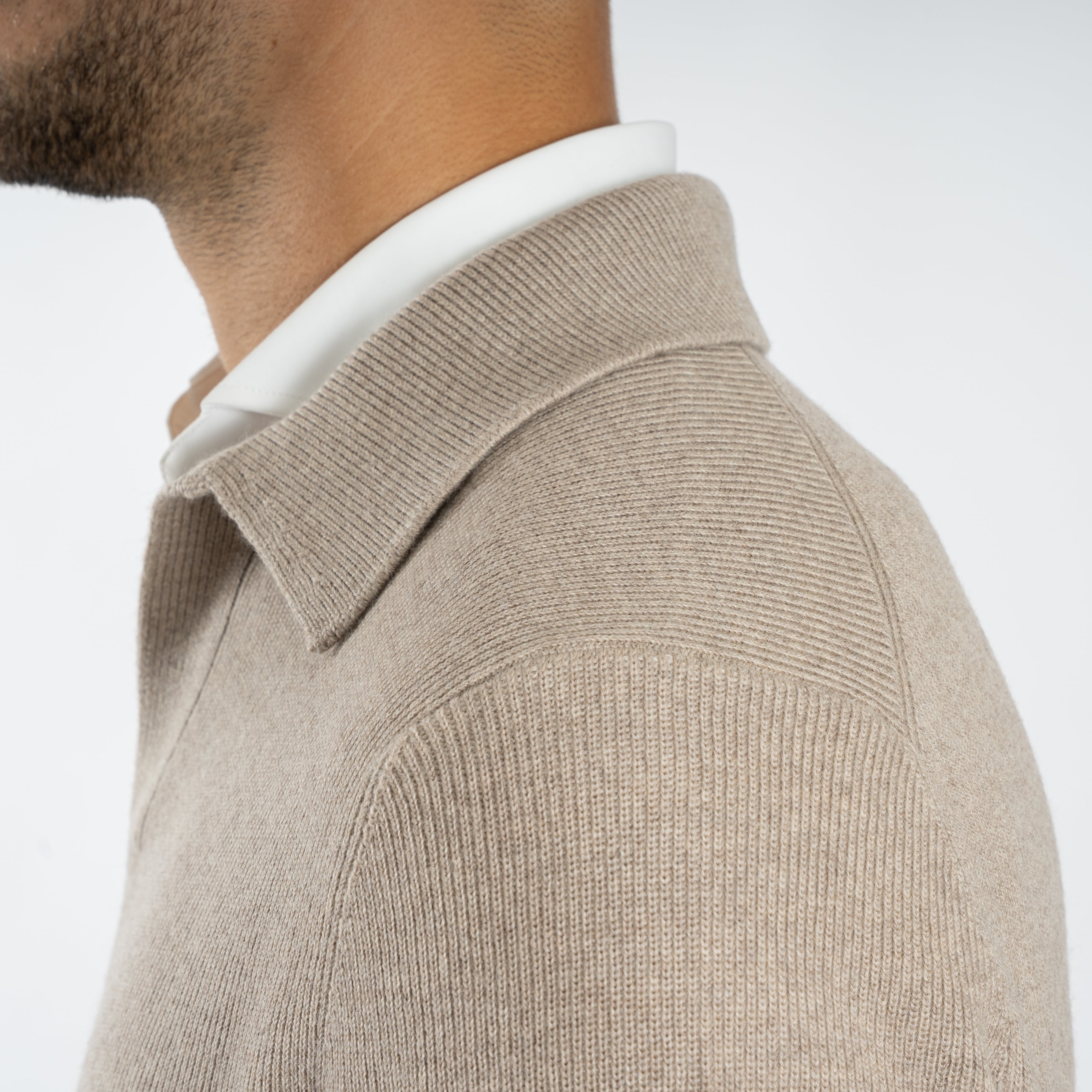Gran Sasso Gebreide Trui Polokraag Beige | Extrafine Merino