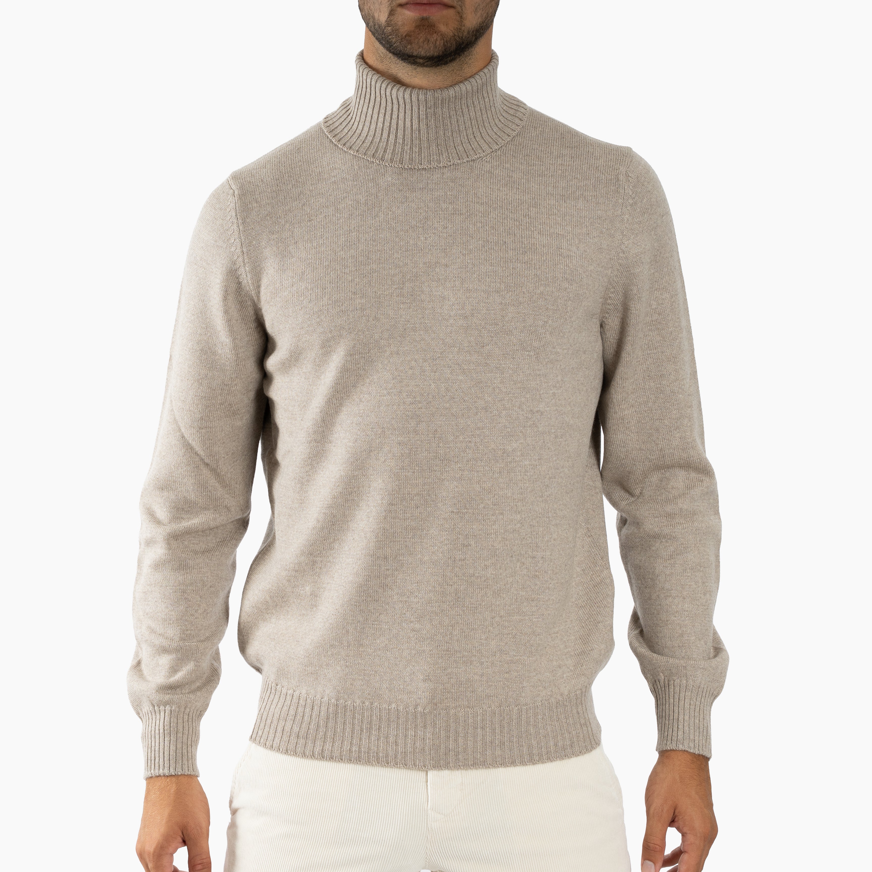 Gran Sasso Gebreide Coltrui Beige | Extrafine Merino