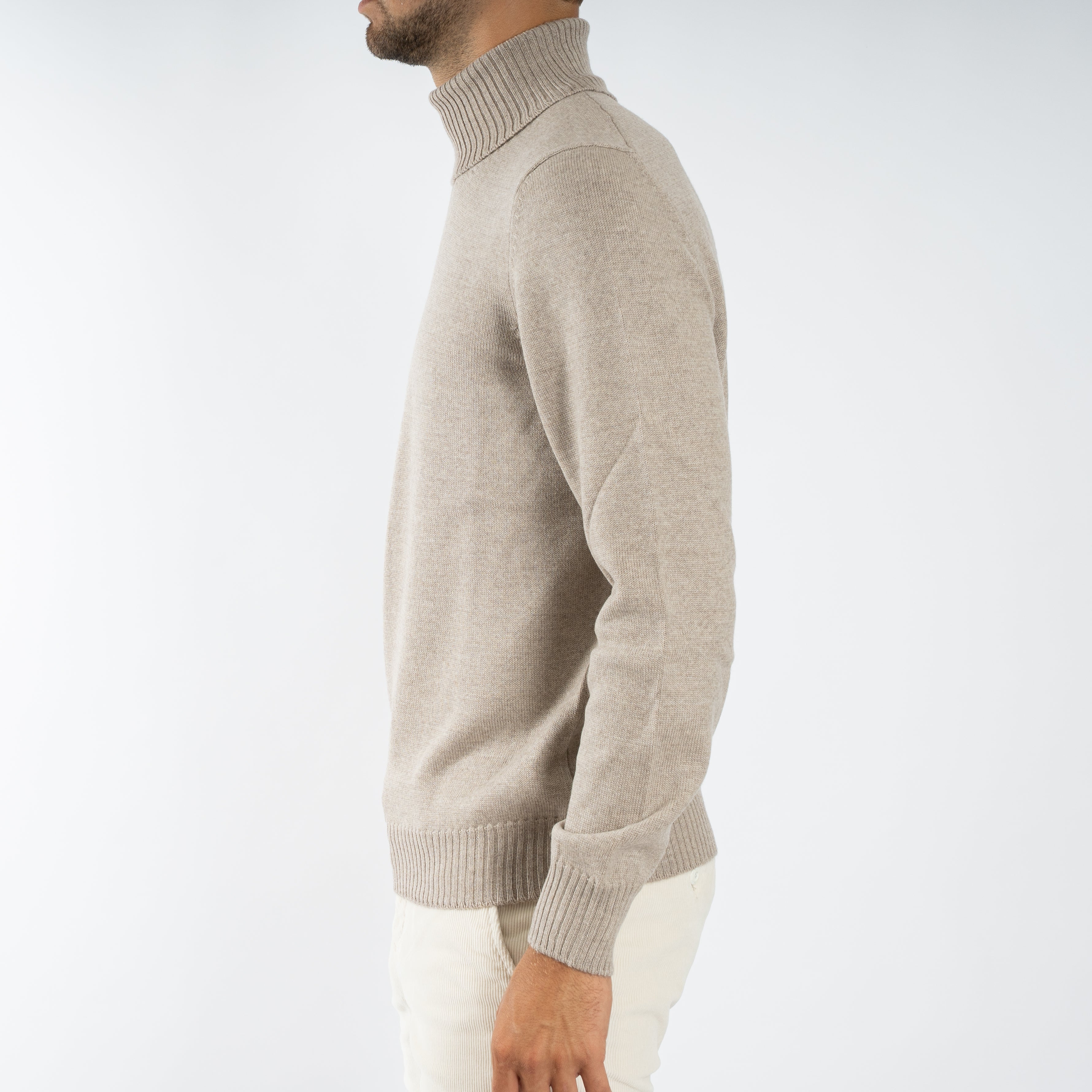 Gran Sasso Gebreide Coltrui Beige | Extrafine Merino