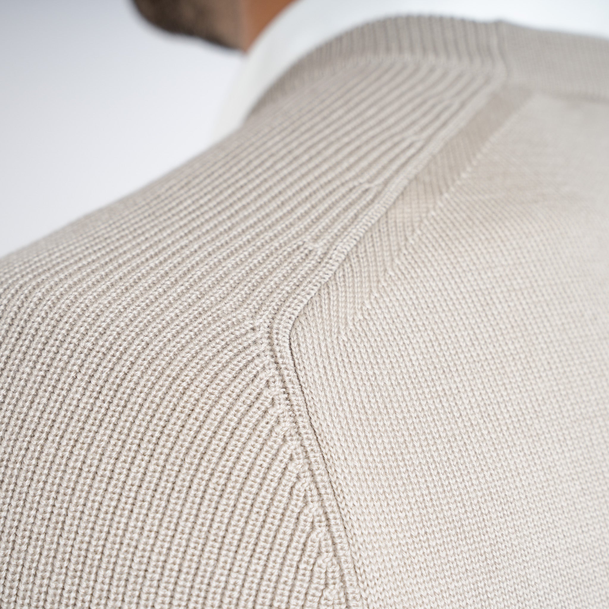 Gran Sasso Gebreide Trui Ronde Hals Beige | Rain Wool