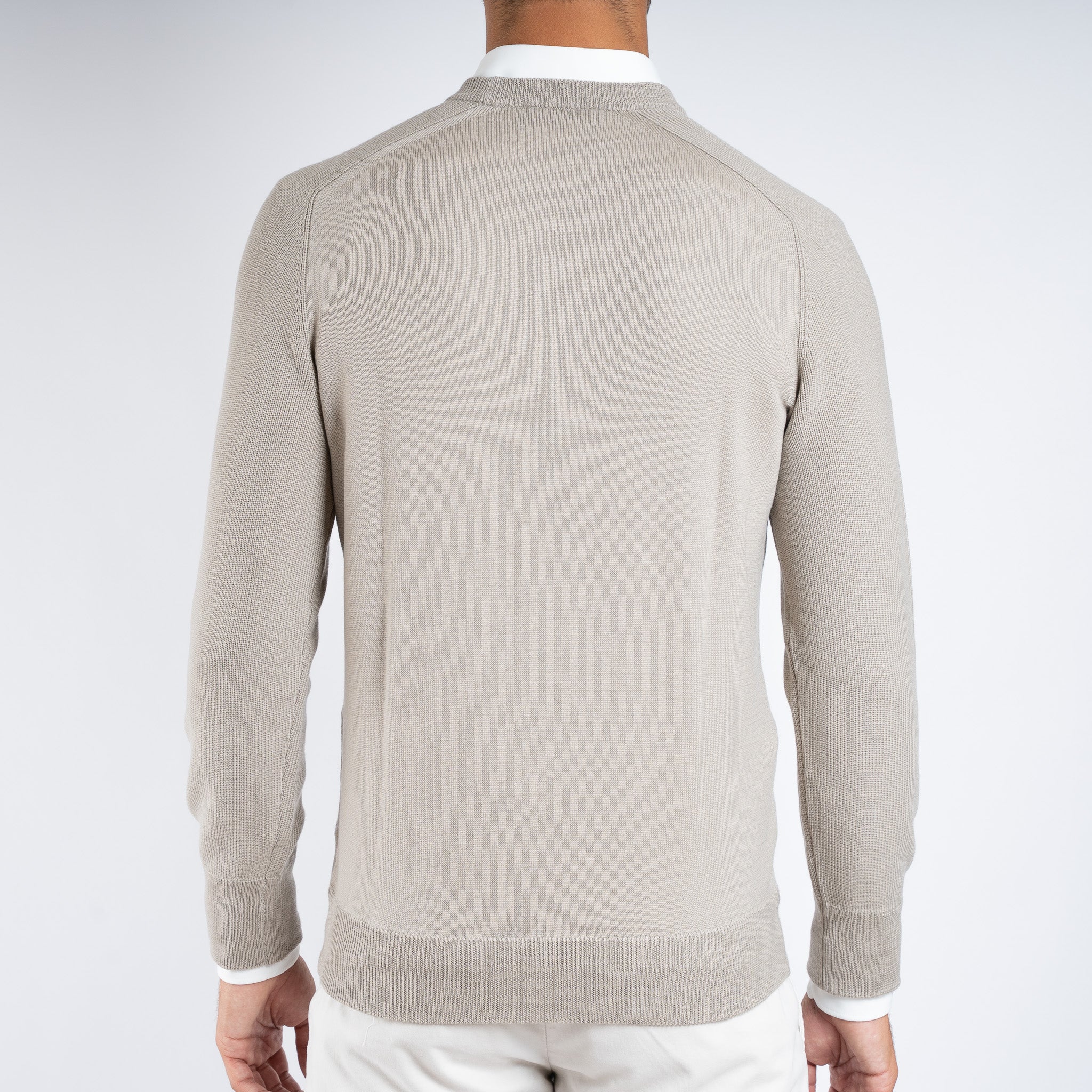 Gran Sasso Gebreide Trui Ronde Hals Beige | Rain Wool