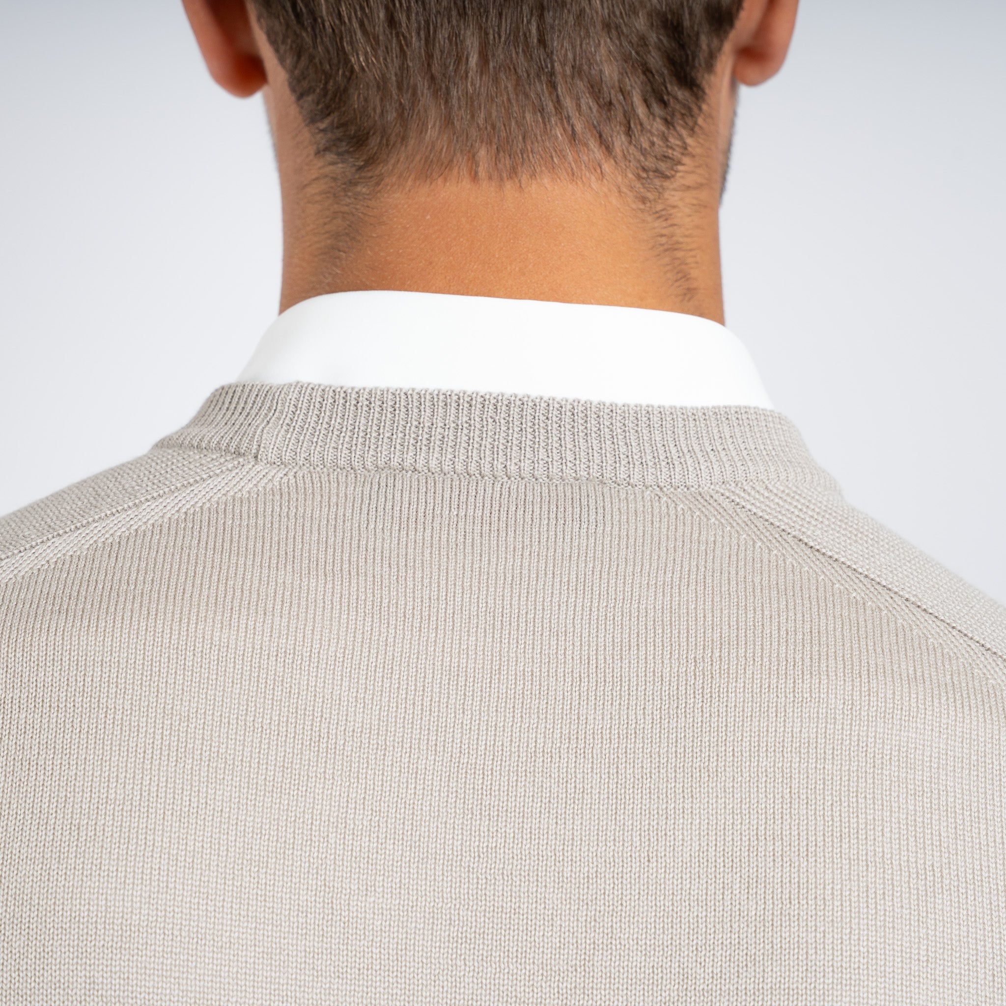 Gran Sasso Gebreide Trui Ronde Hals Beige | Rain Wool