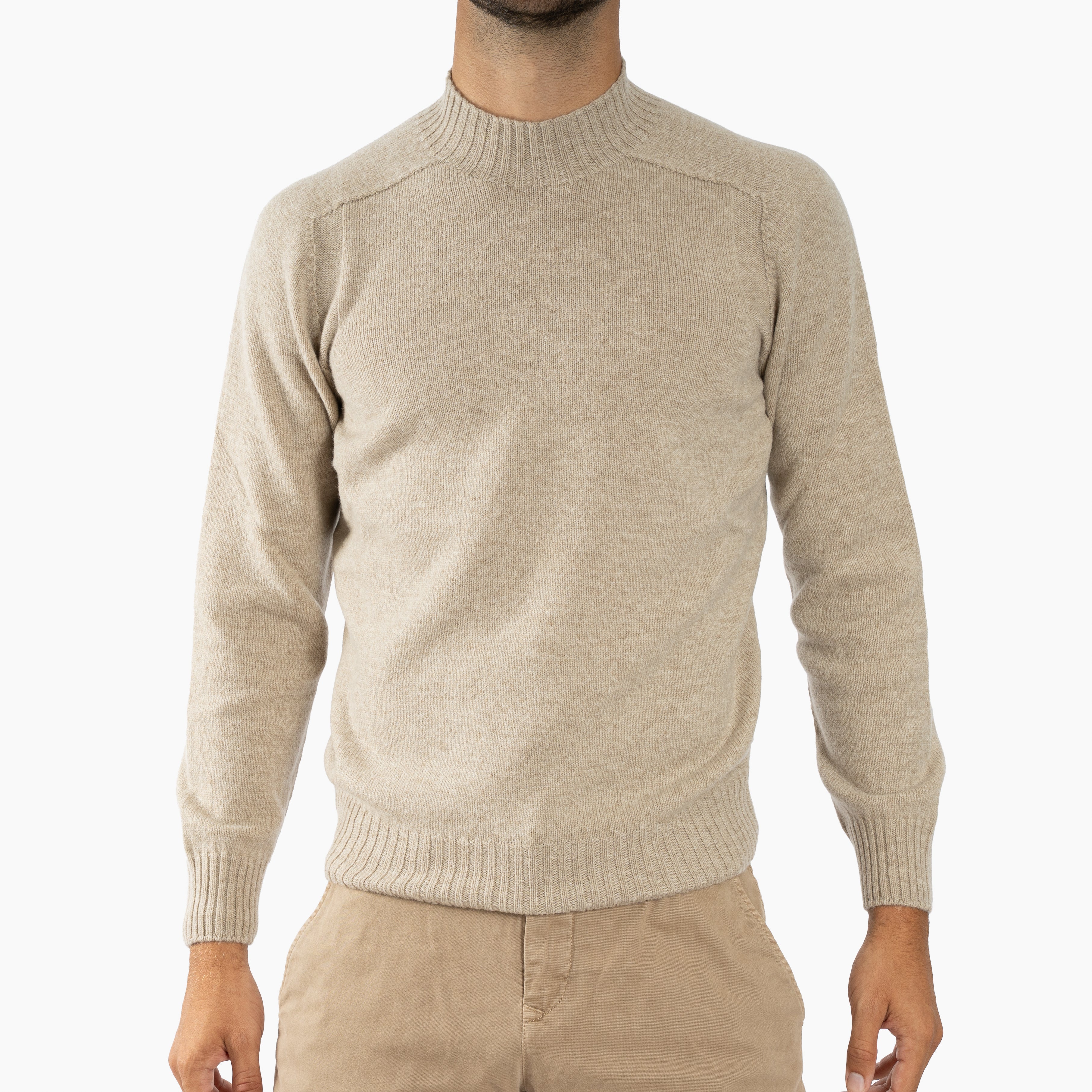 Gran Sasso Gebreide Turtleneck Beige | Super Geelong