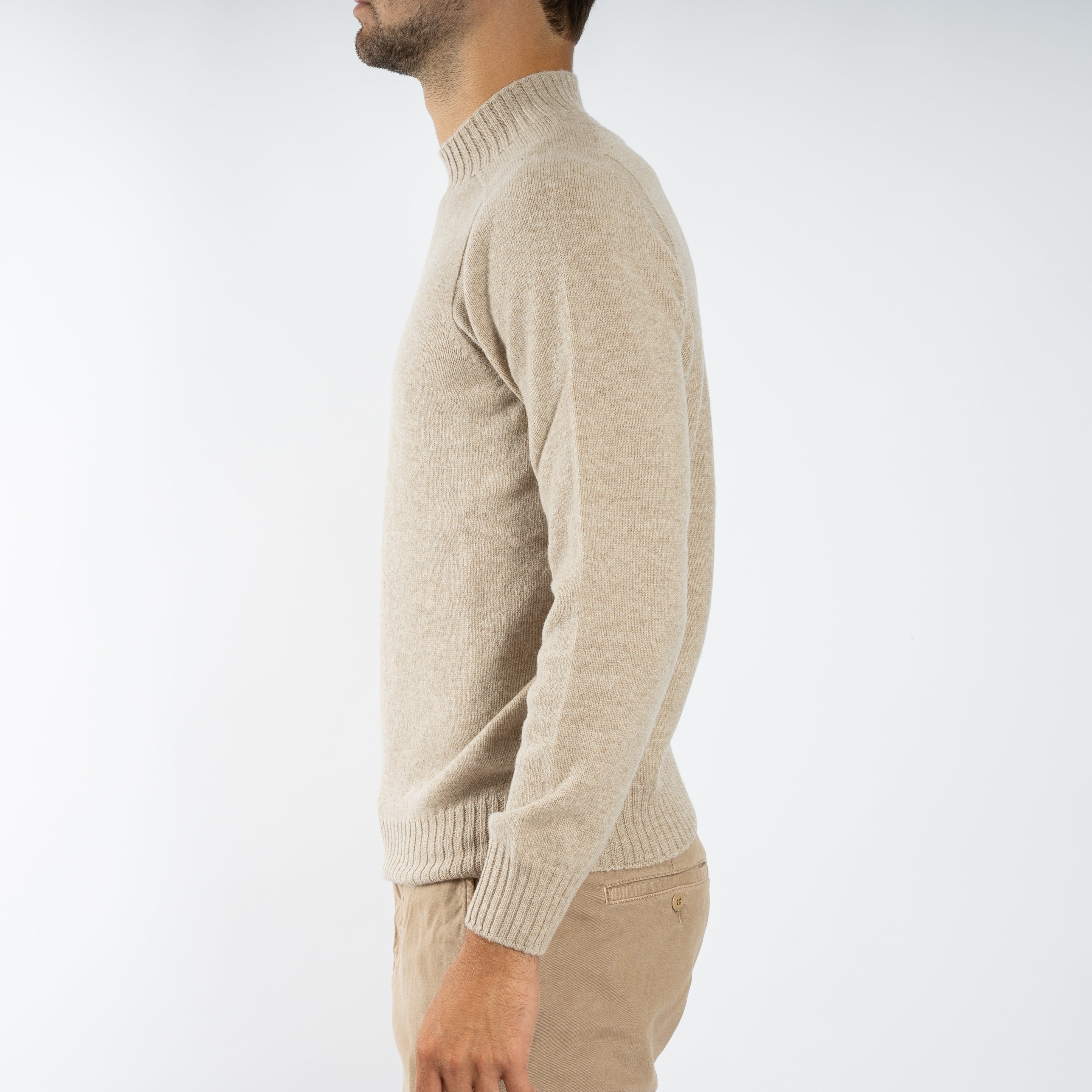 Gran Sasso Gebreide Turtleneck Beige | Super Geelong