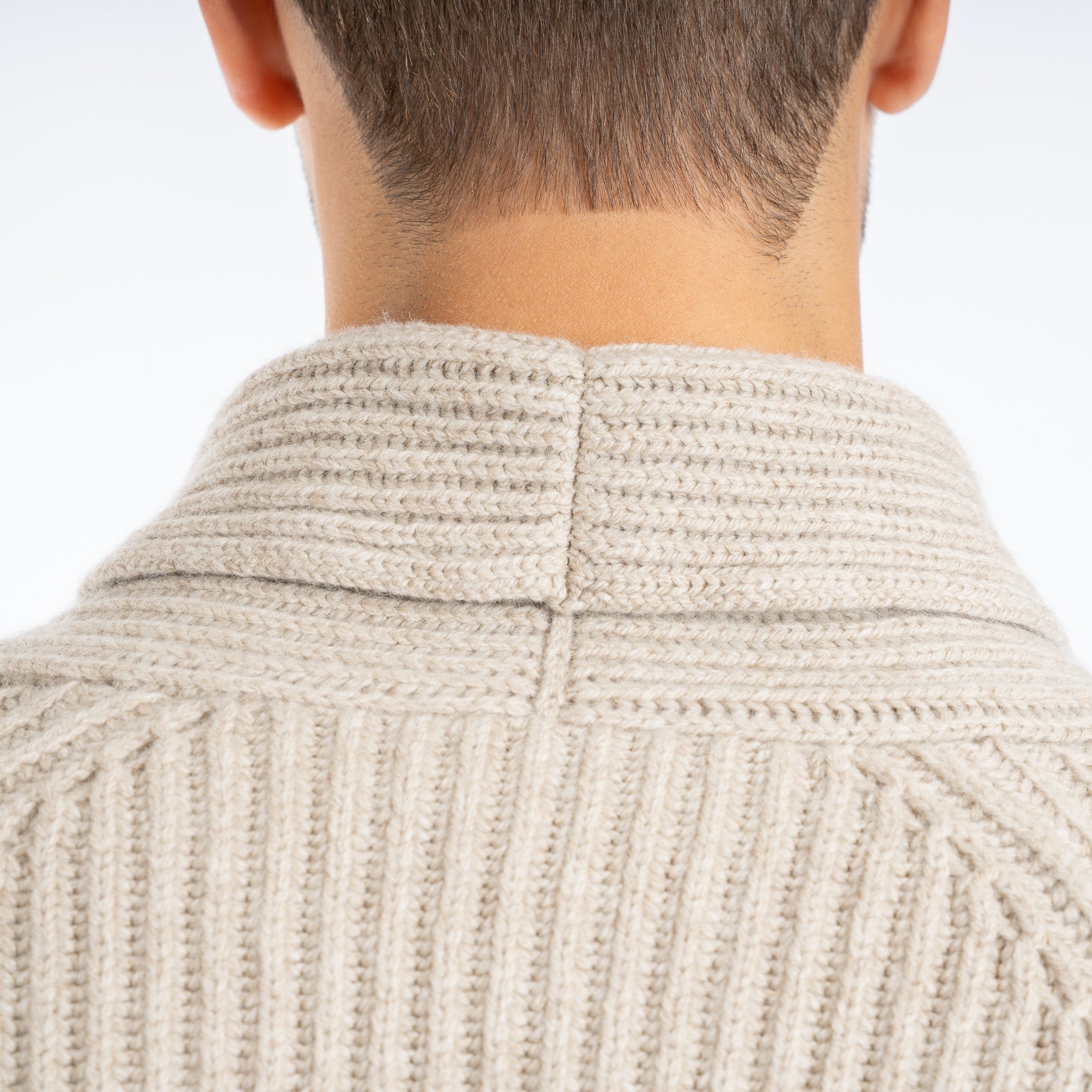 Gran Sasso Double-Breasted Cardigan Beige | Super Geelong