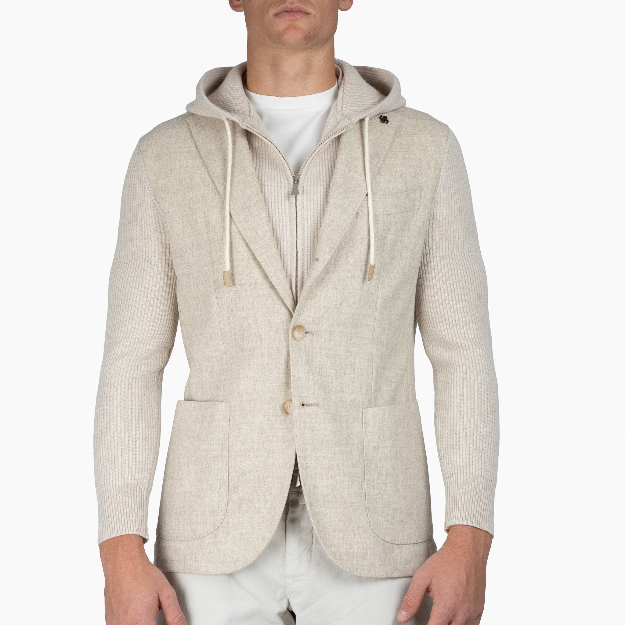 Gran Sasso Hybride Colbertjack Beige | Super Geelong
