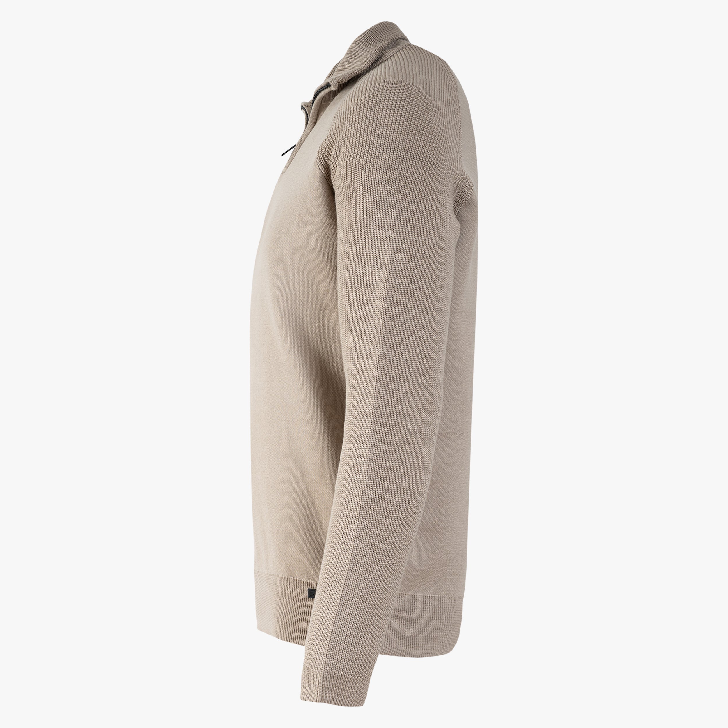 Genti Gebreide Trui met Rits Beige | Double Face