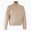 Olaf Gebreide Trui met Rits Beige | Signature Knitted