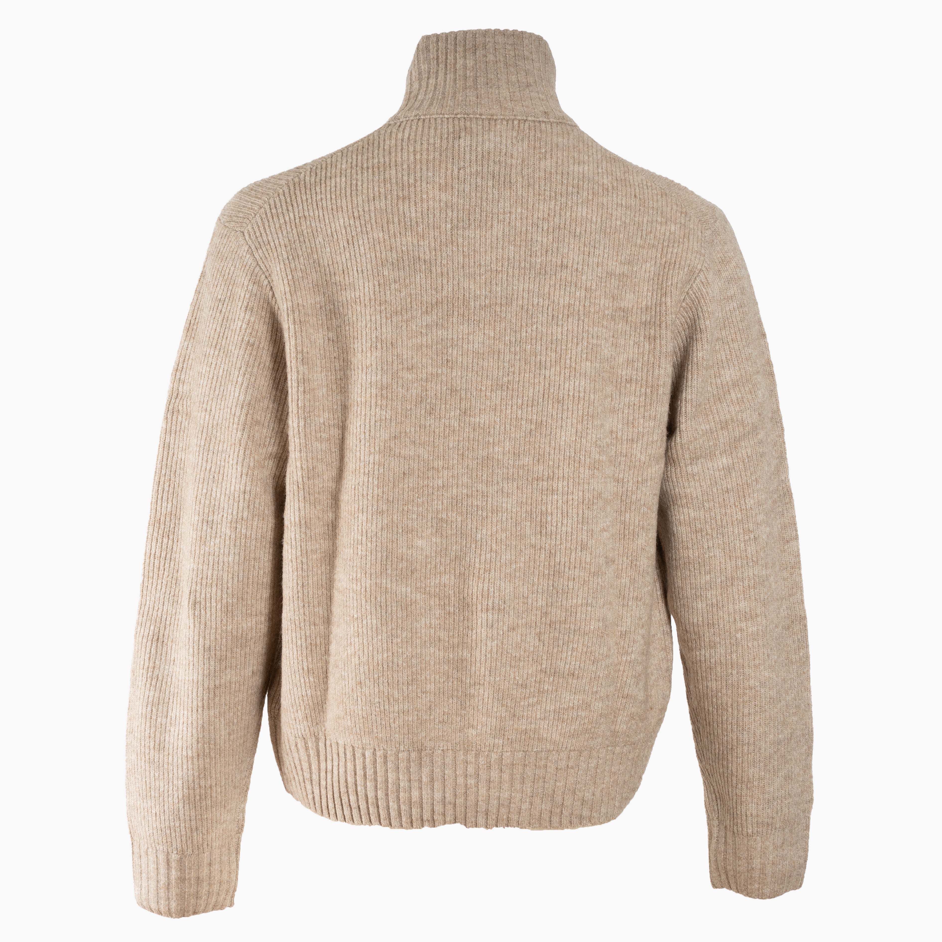 Olaf Gebreide Trui met Rits Beige | Signature Knitted