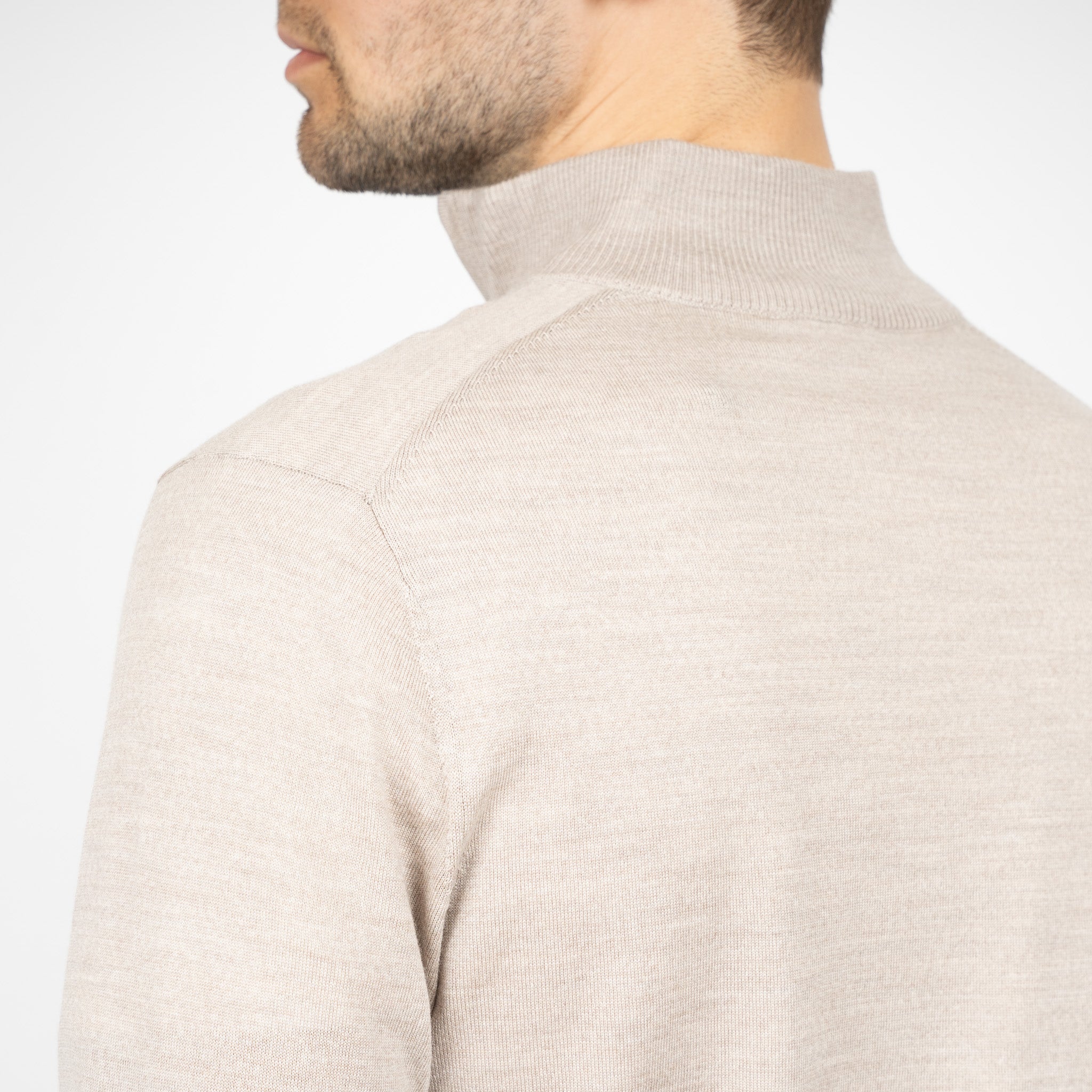 SEVEN DIALS Gebreide Trui met Rits Beige | Bothe