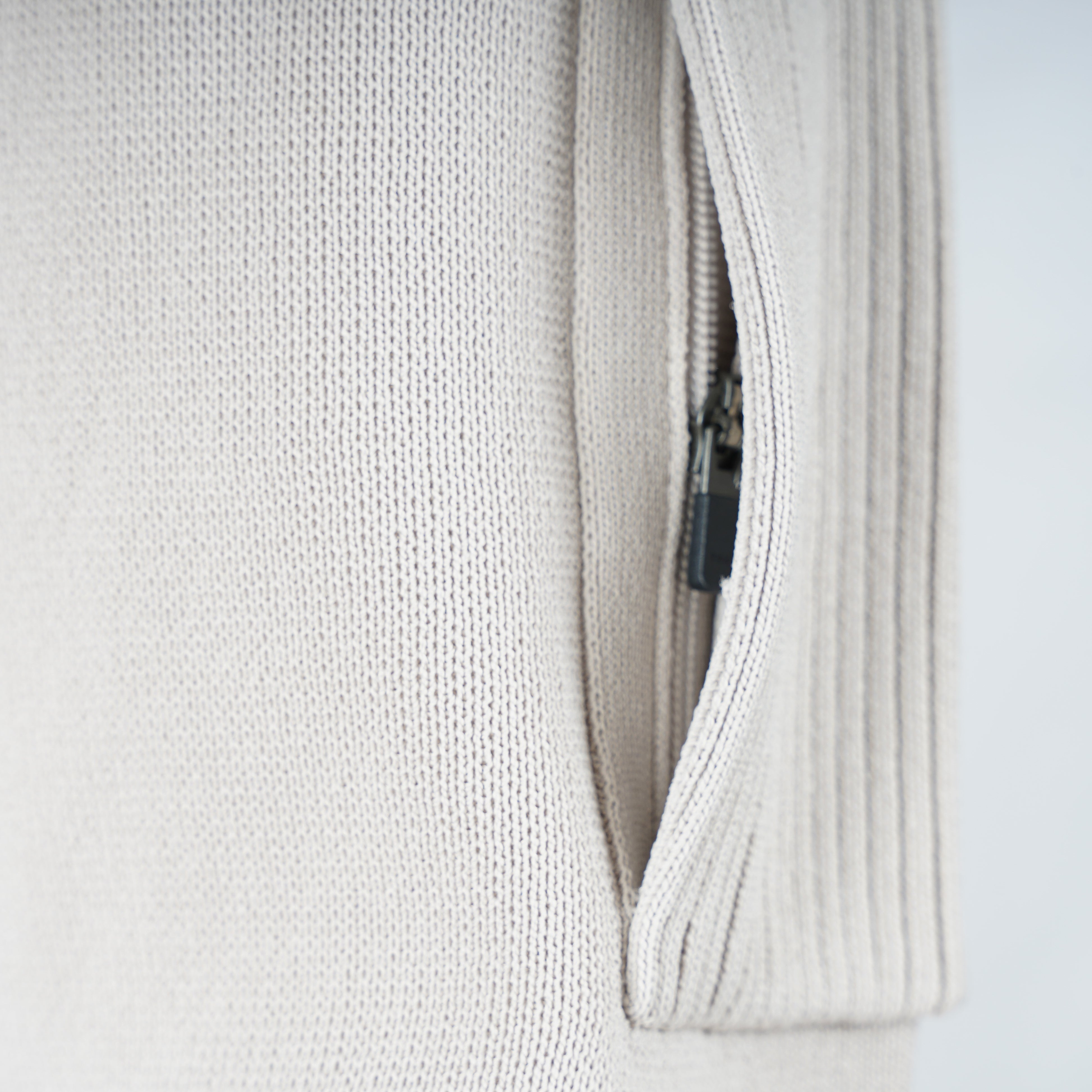 Genti Gebreide Polotrui met Rits Beige | Cool Dry