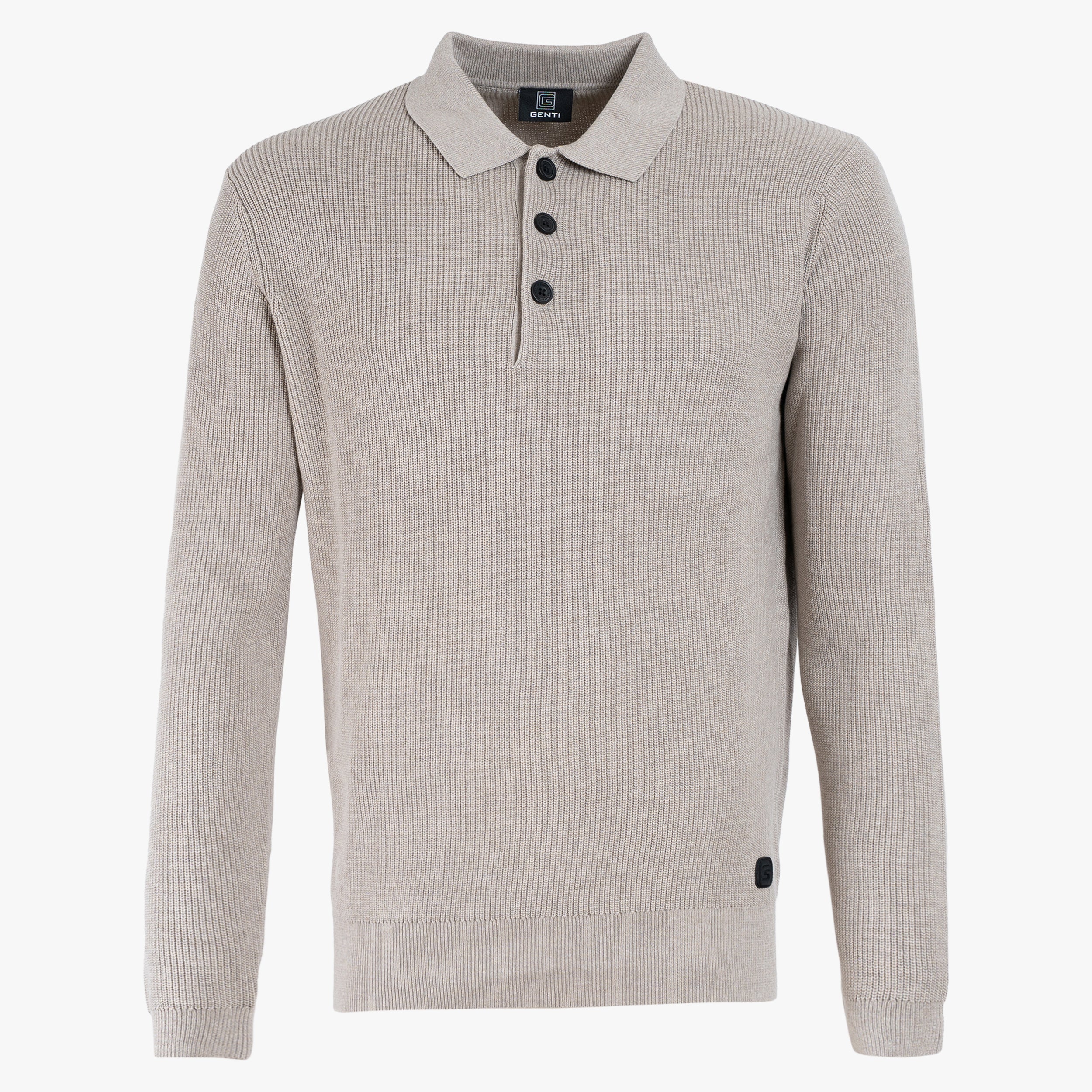 Genti Polo Lange Mouwen Beige