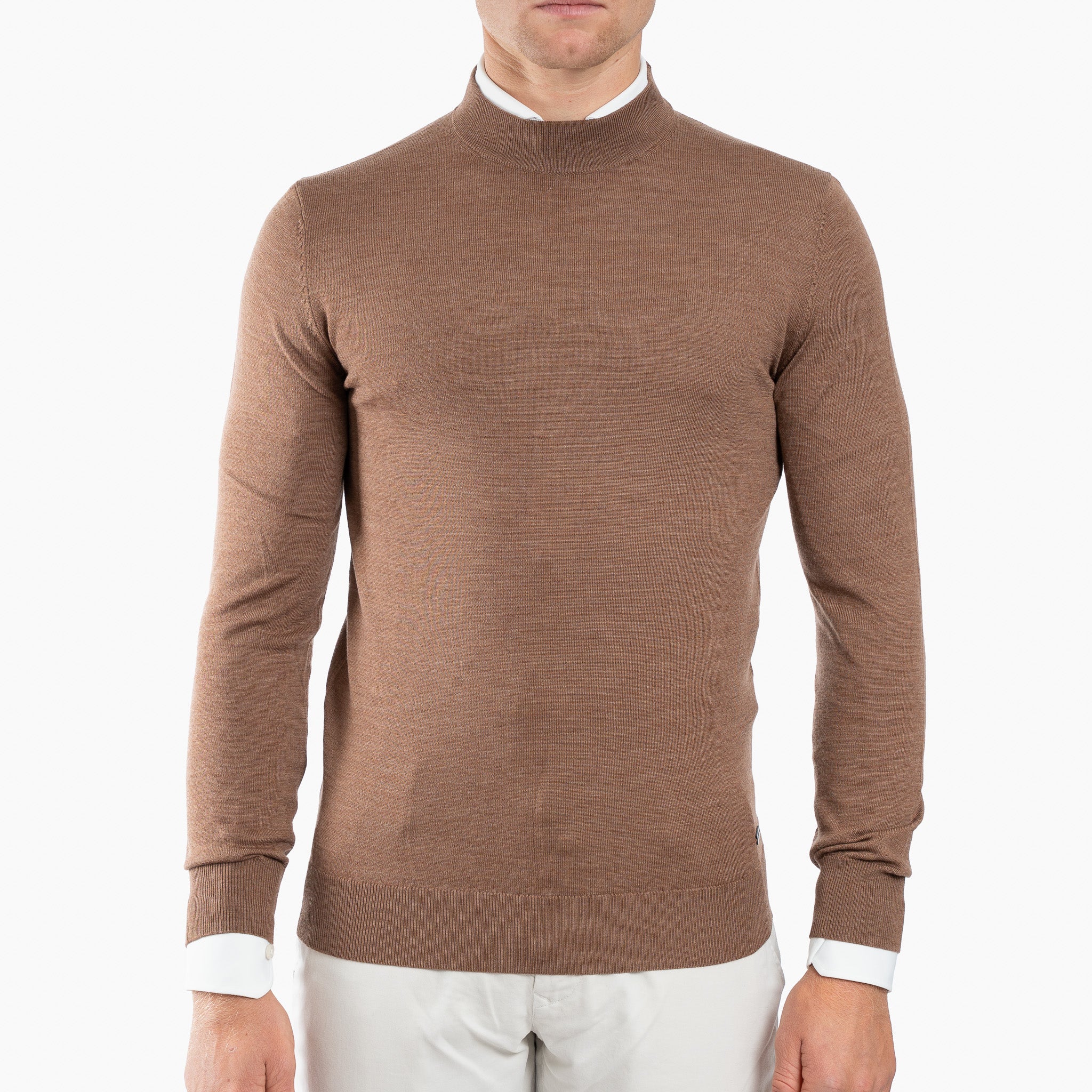SEVEN DIALS Gebreide Turtleneck Trui Camel | Goy