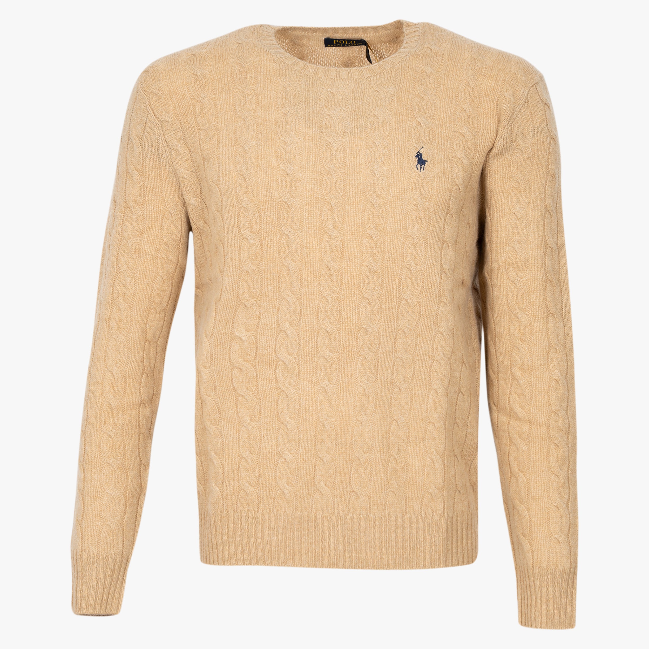 Ralph Lauren Gebreide Kabeltrui Camel
