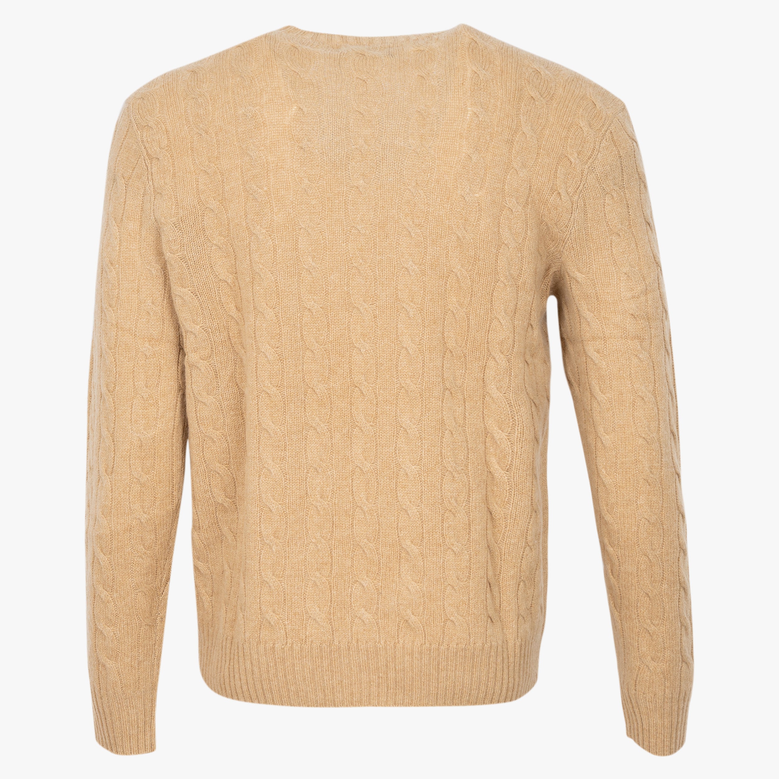 Ralph Lauren Gebreide Kabeltrui Camel