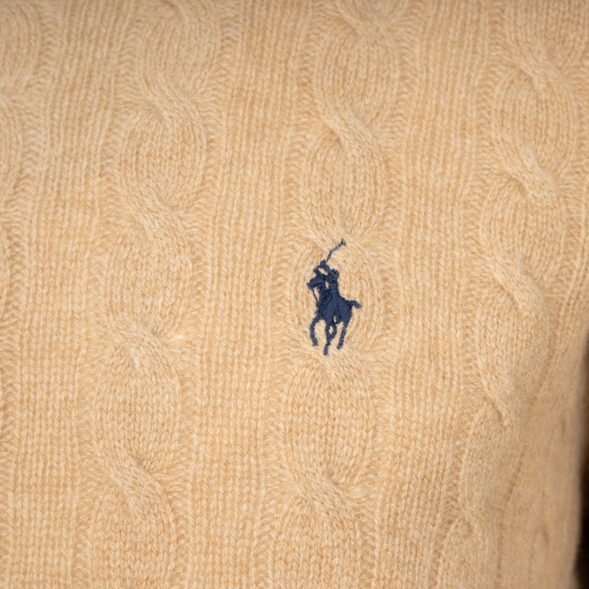 Ralph Lauren Gebreide Kabeltrui Camel